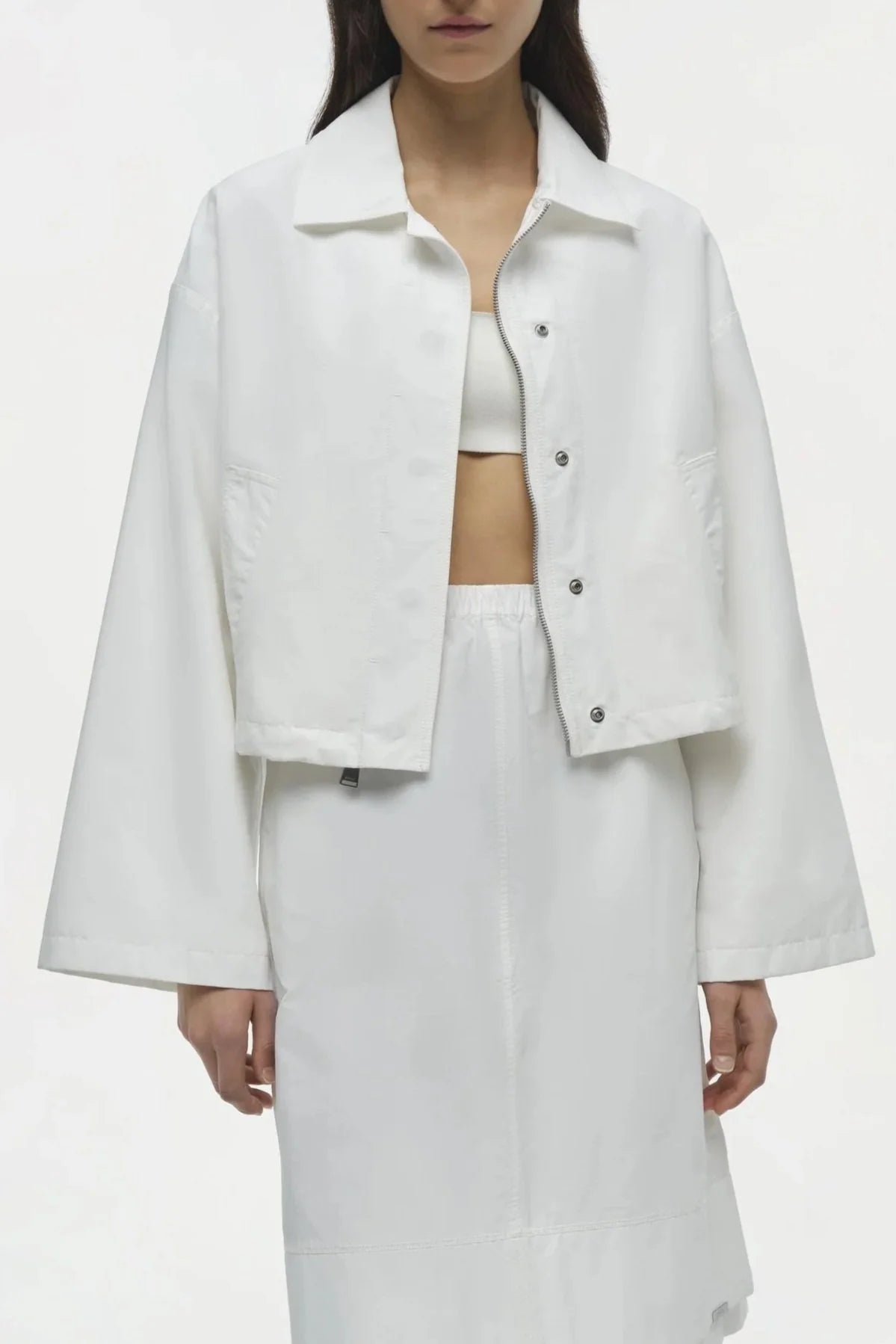 Everli Cropped Jacket - White