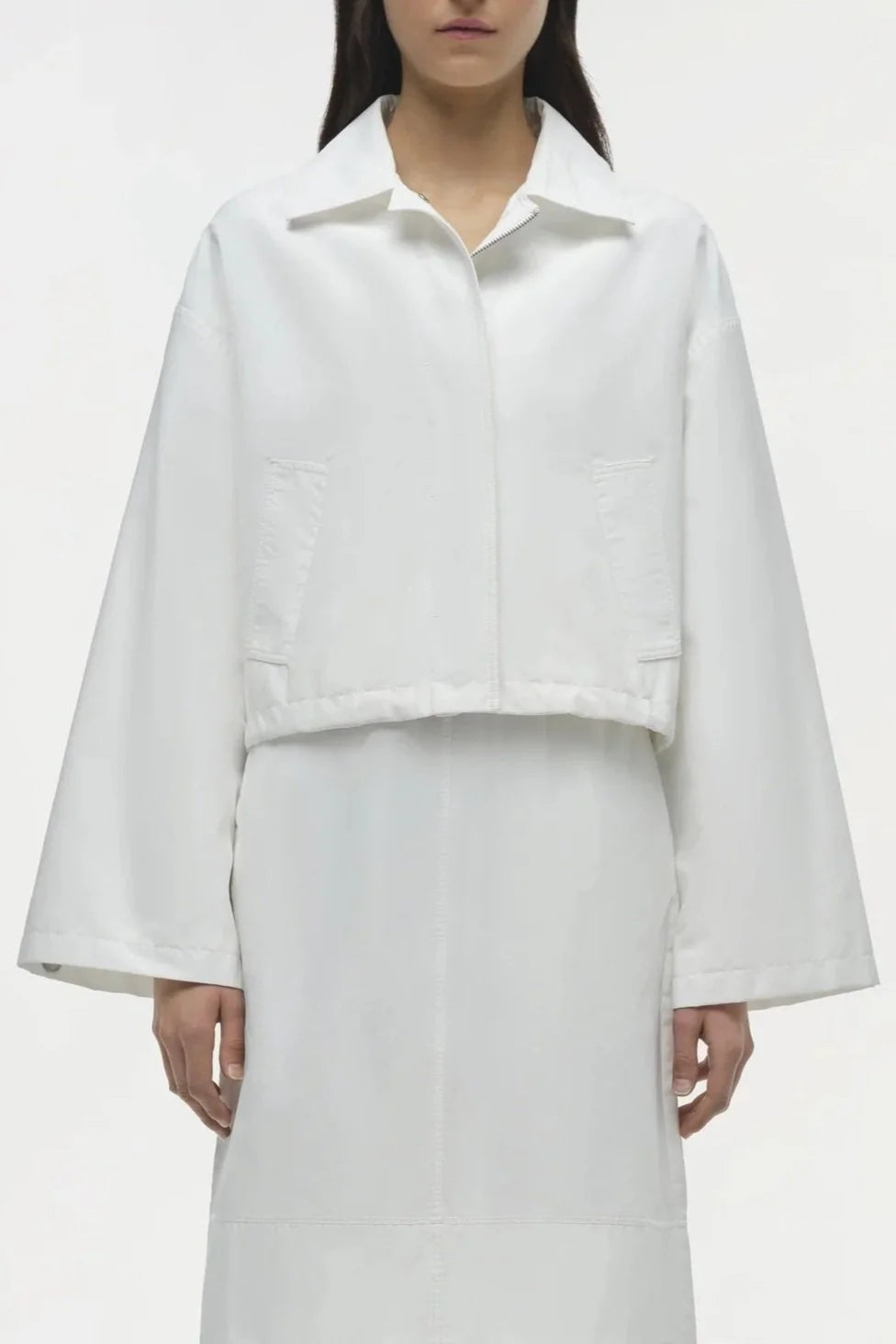 Everli Cropped Jacket - White