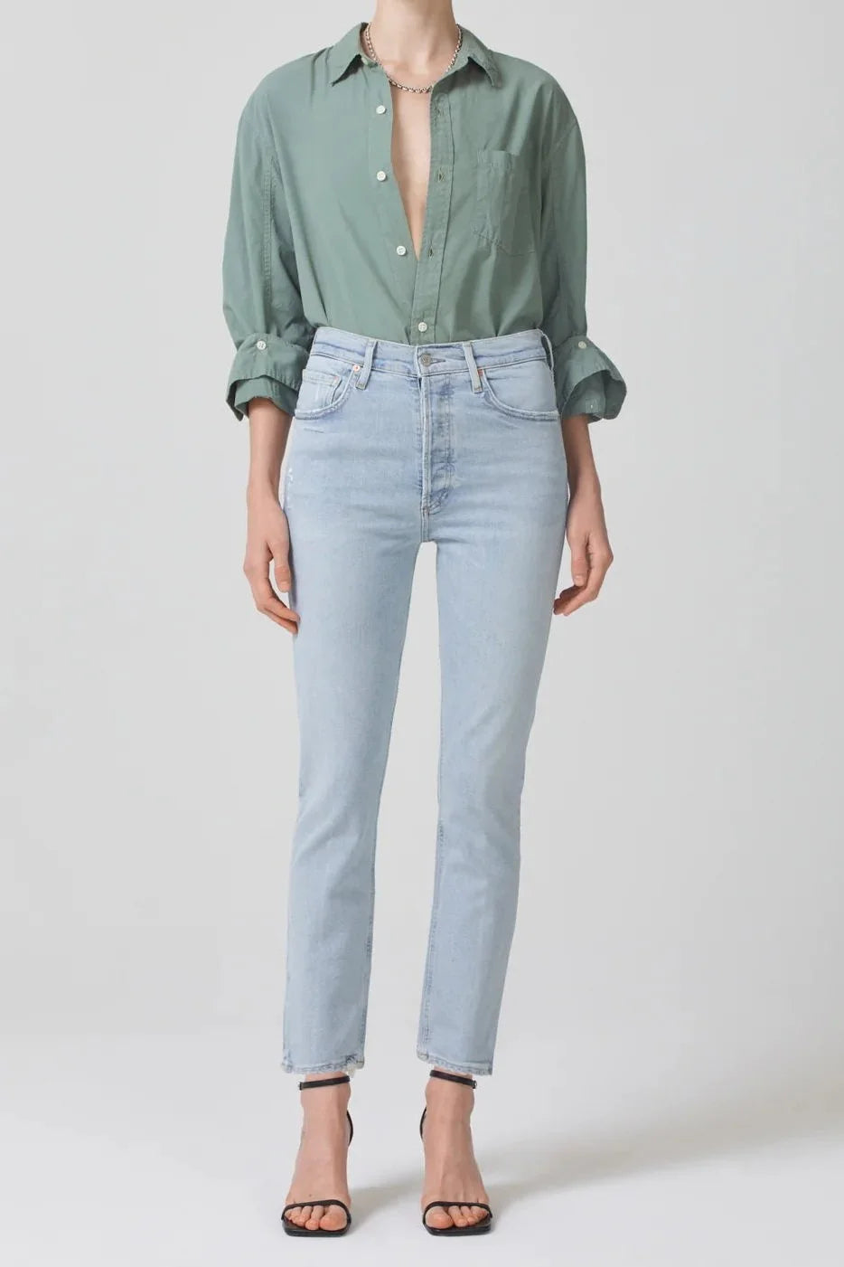 Jolene High Rise Vintage Slim - Lush