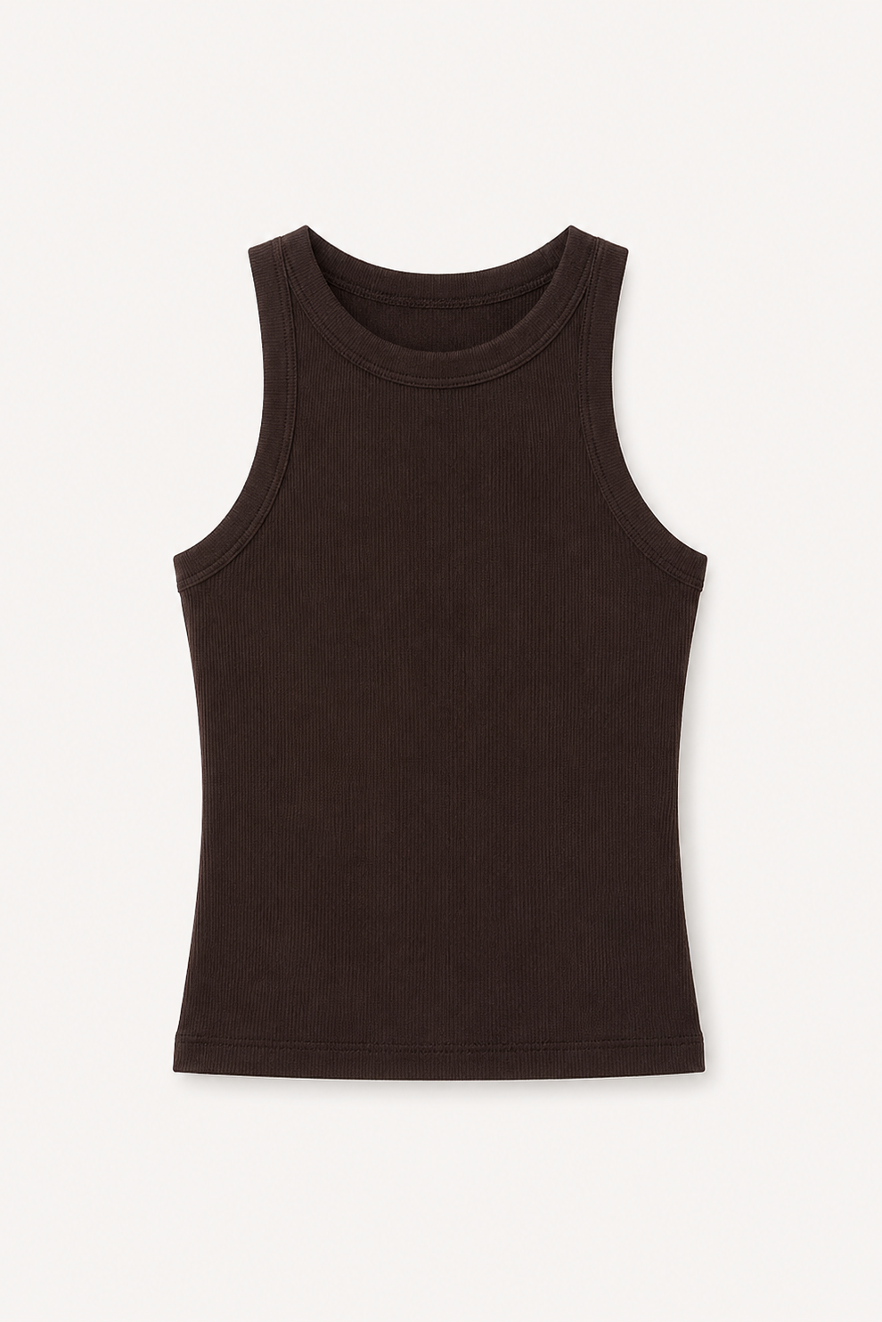 Isabel Rib Tank - Chocolate
