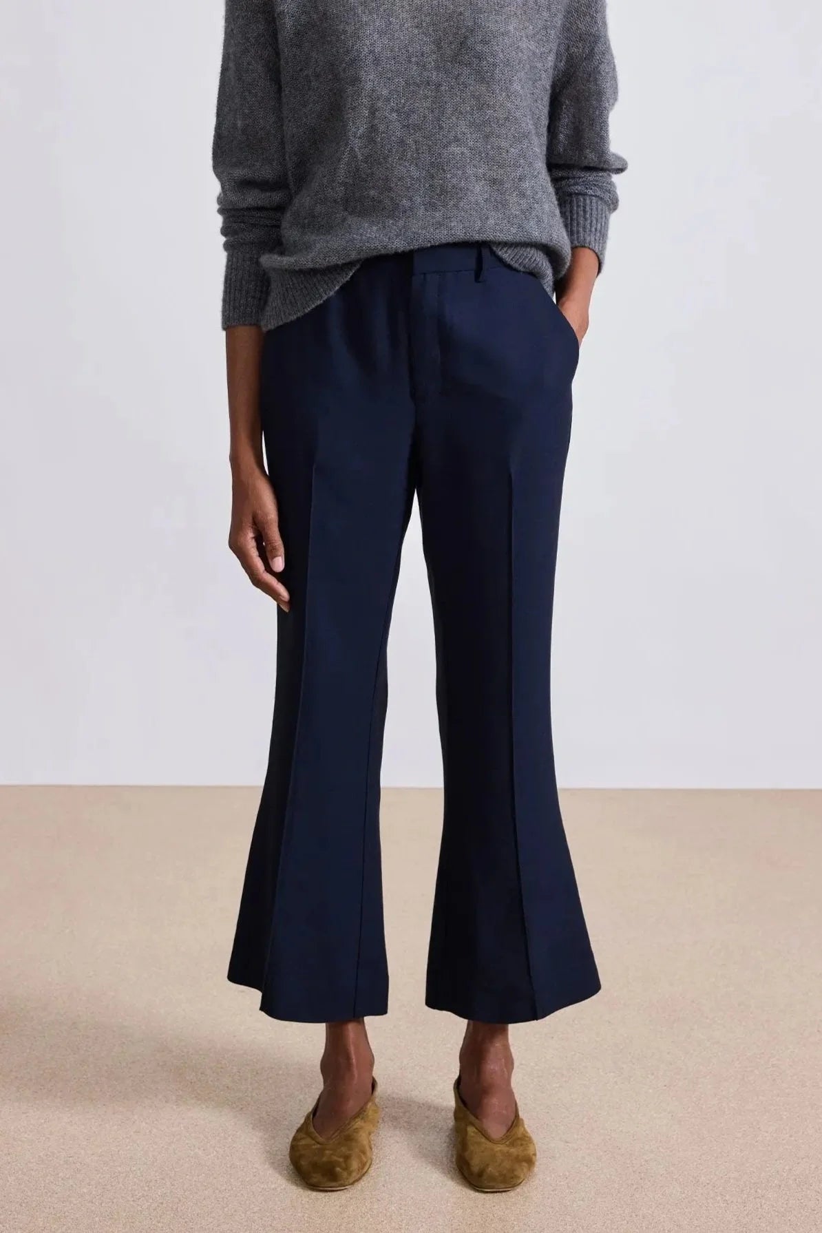 Rene Pull Flare Trouser - Midnight