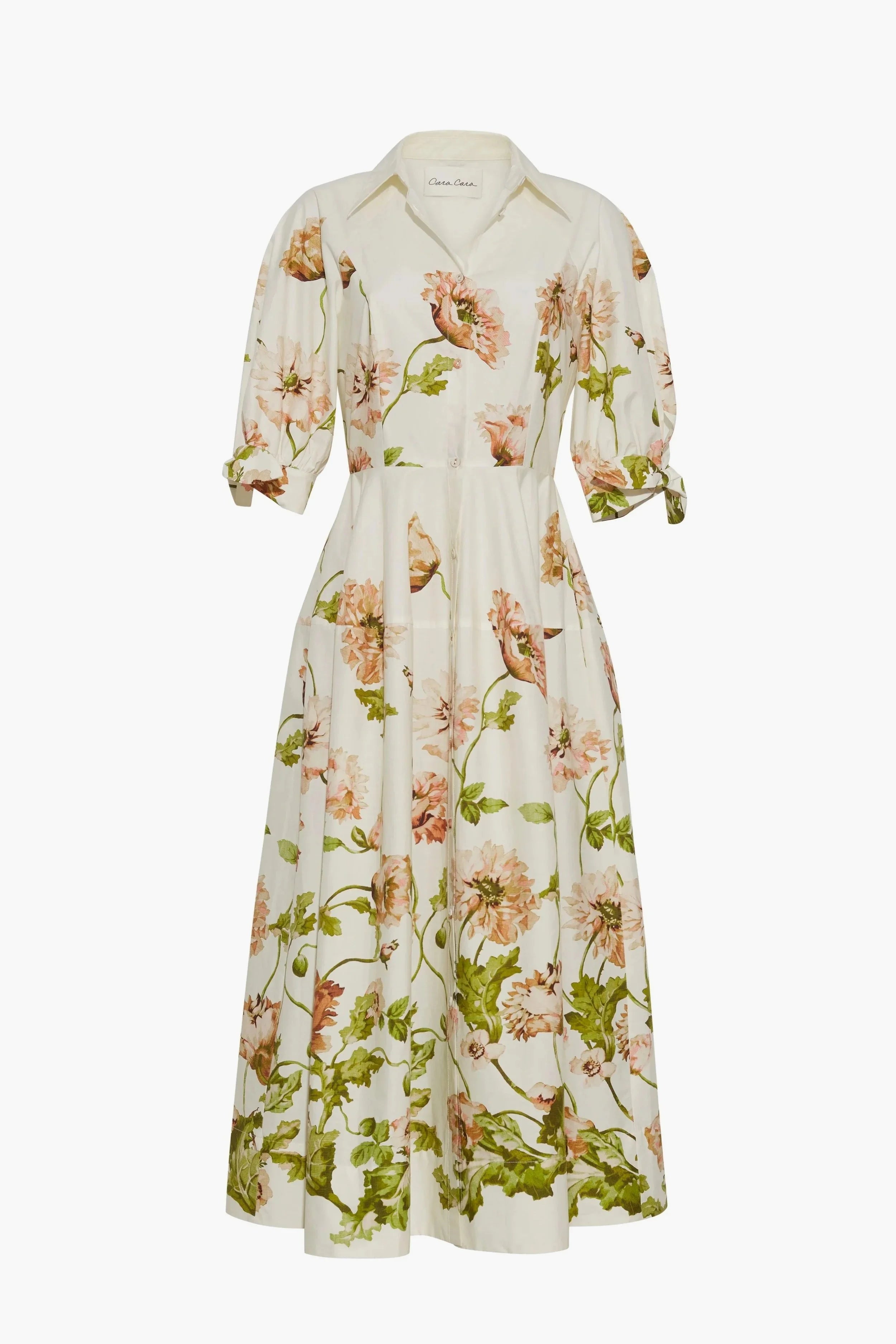 Caro Midi Dress - Lockwood Floral Egret