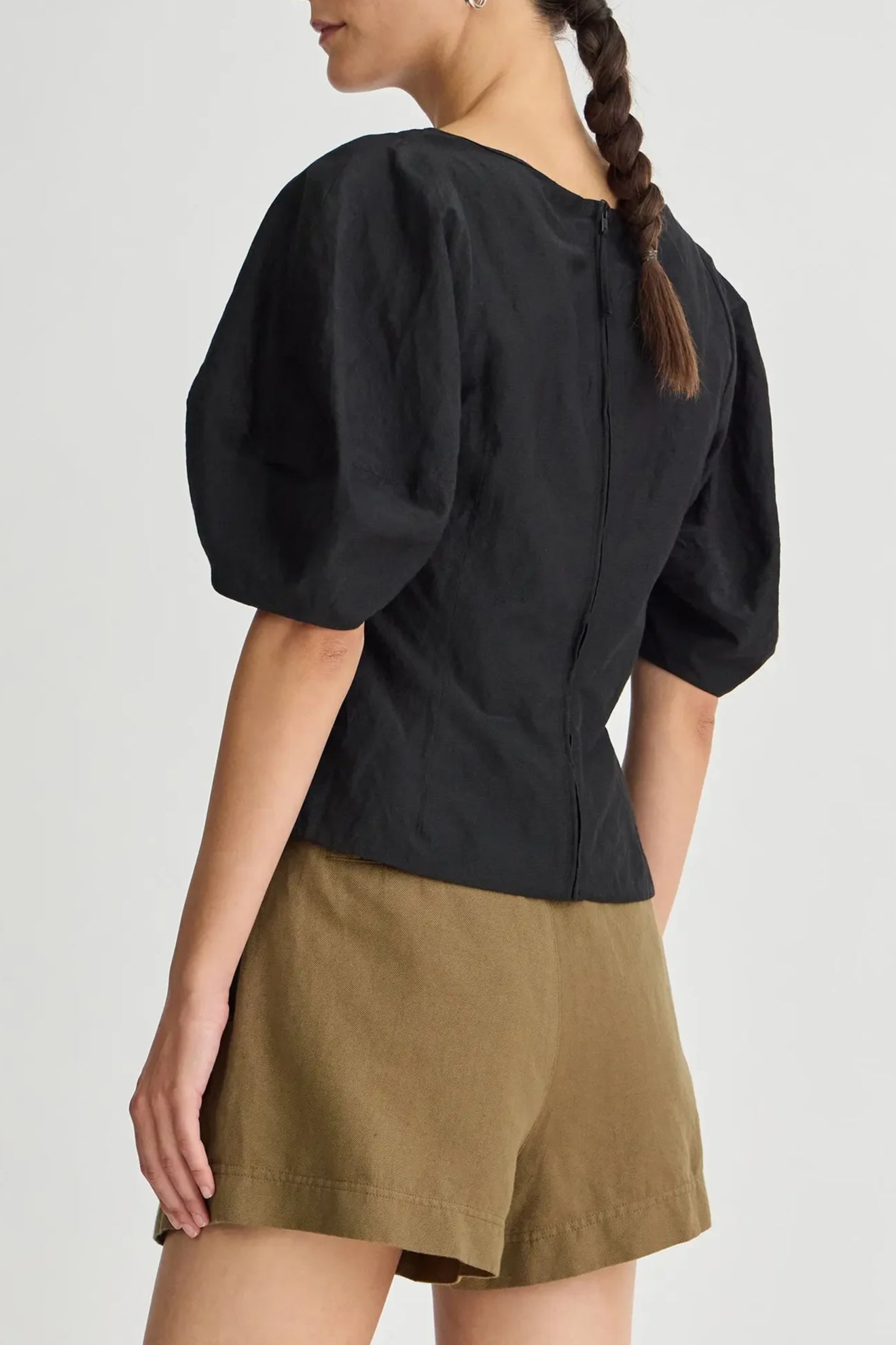 Scoop Neck Lina Top - Black