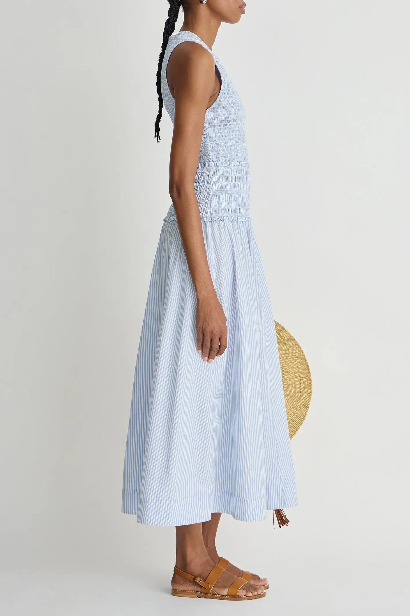 Siempre Tank Maxi - Blue and White Stripes