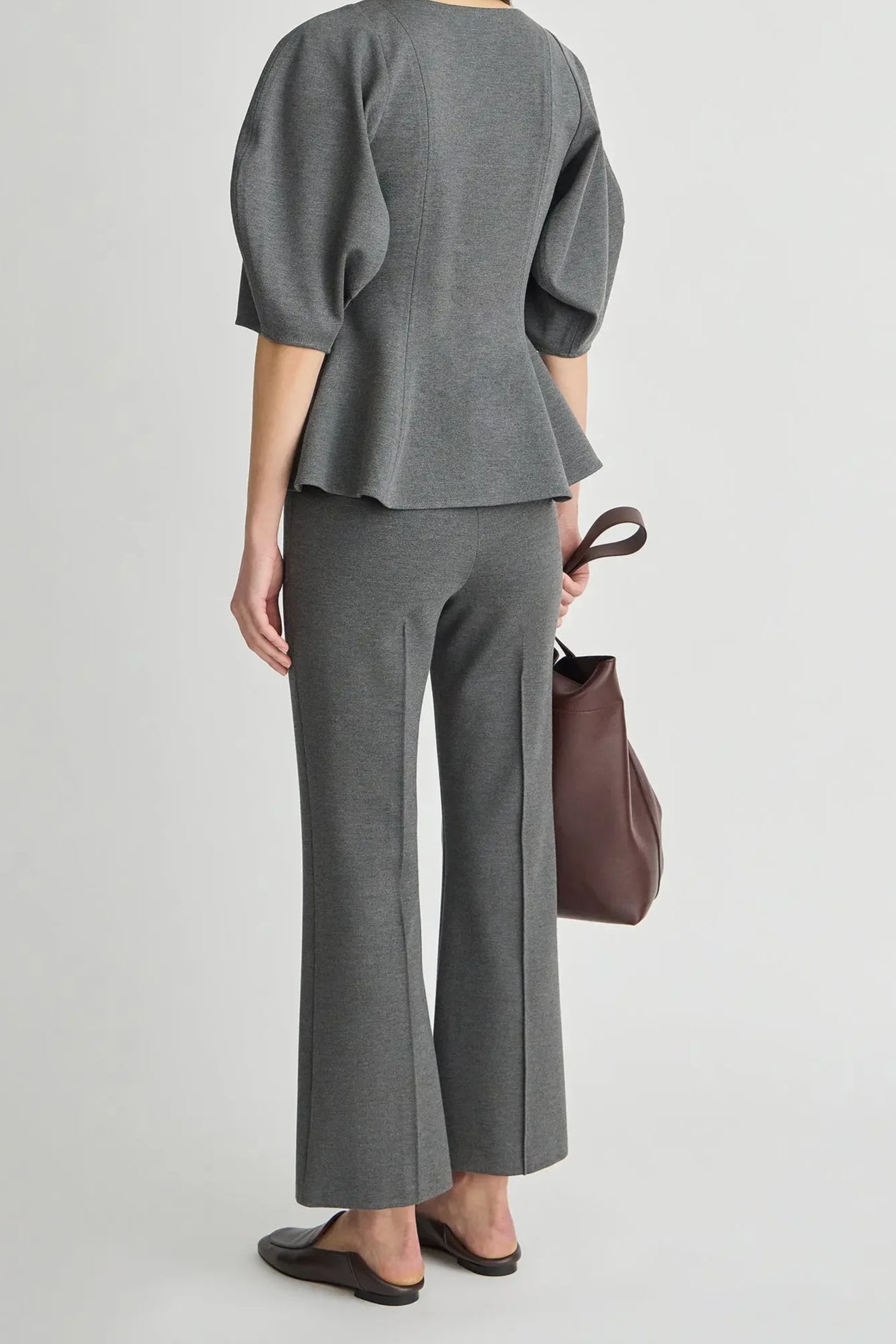 Ponte Rene Pull on Pant - Heather Grey