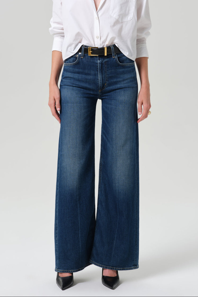 Lyra Long Wide Leg in Elm - front