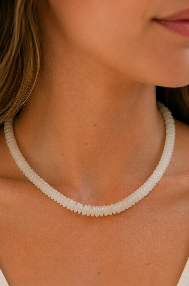 Candy Necklace - Coconut Moonstone