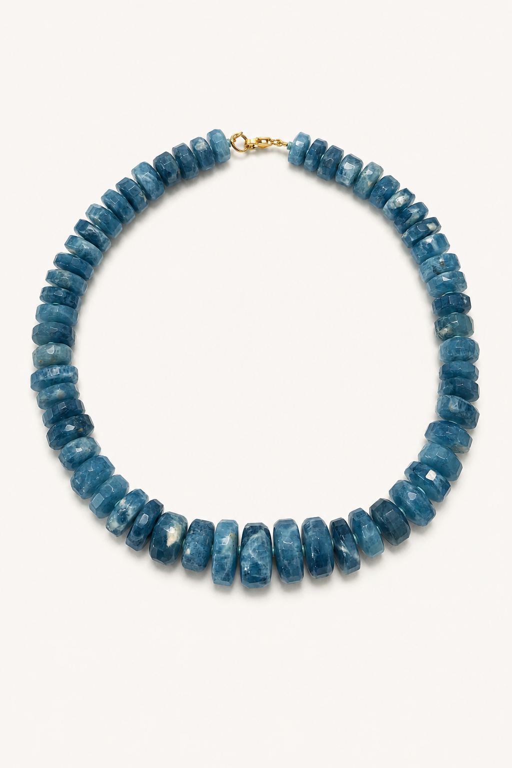 Geometric Statement Necklace - Aquamarine