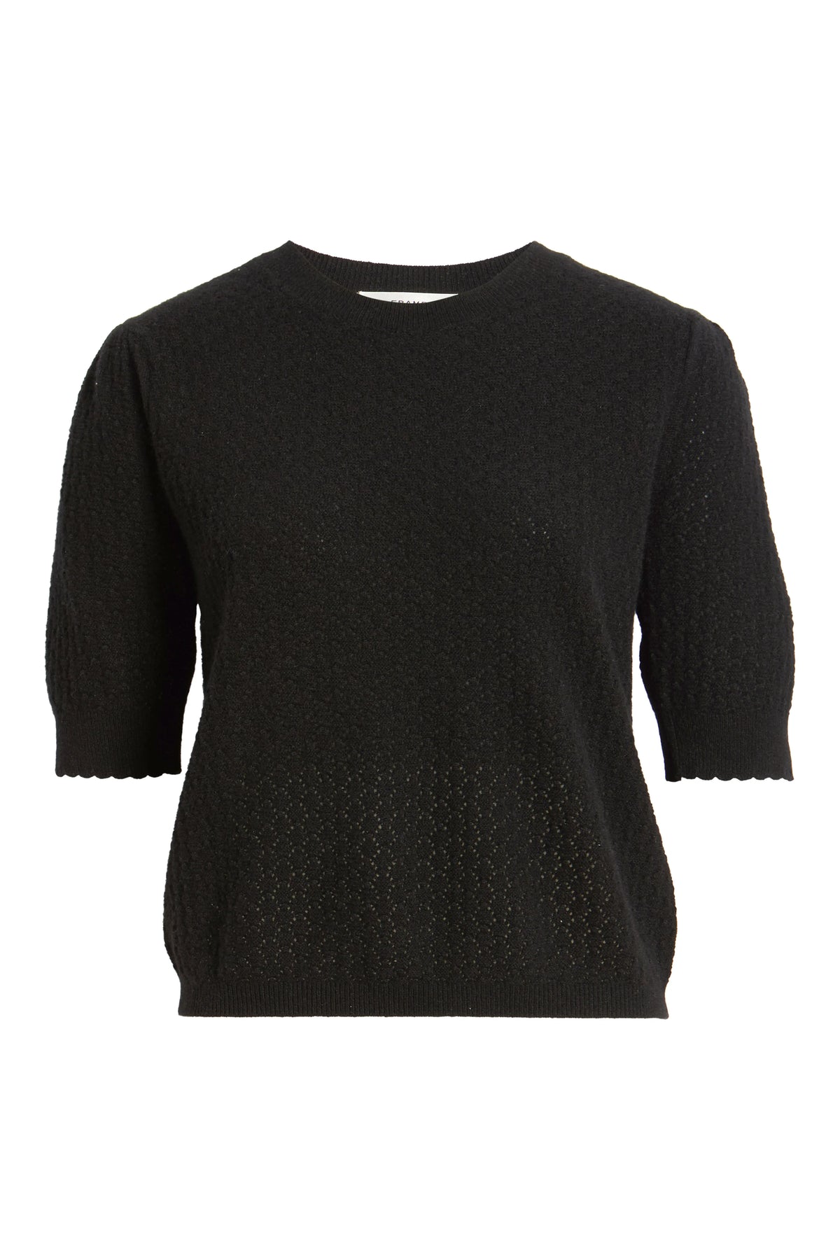 The Gathered Honeycomb Sweater - Black