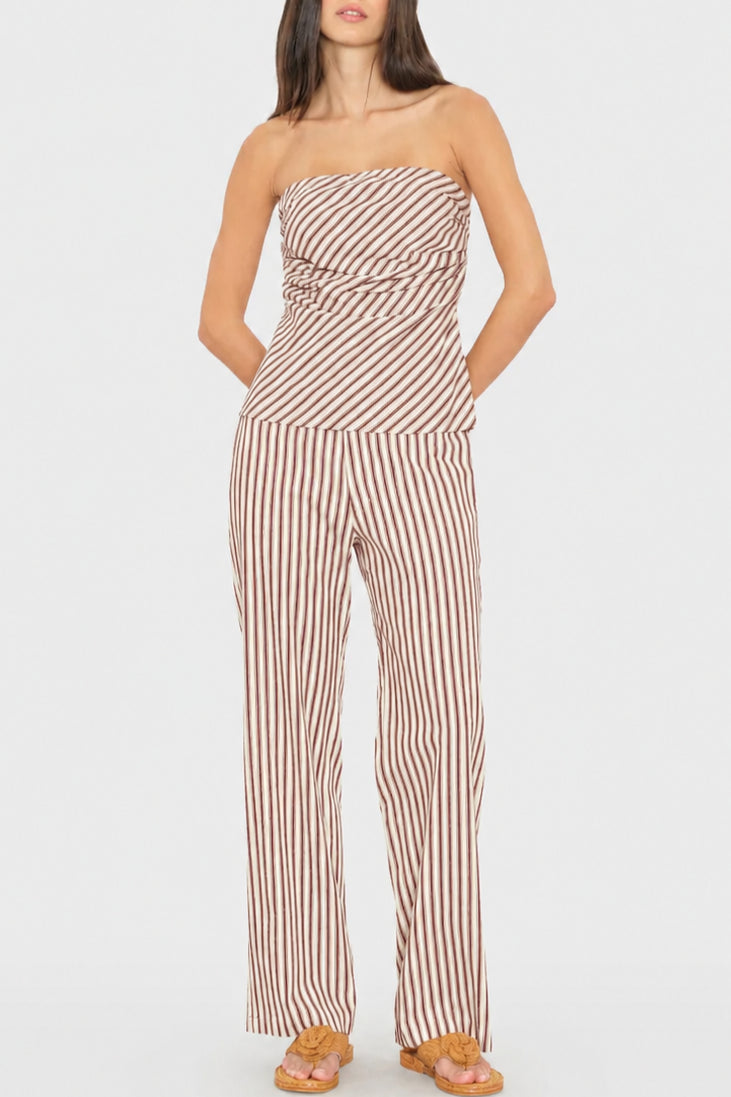 Pascale Pant - Brown Topaz Stripe