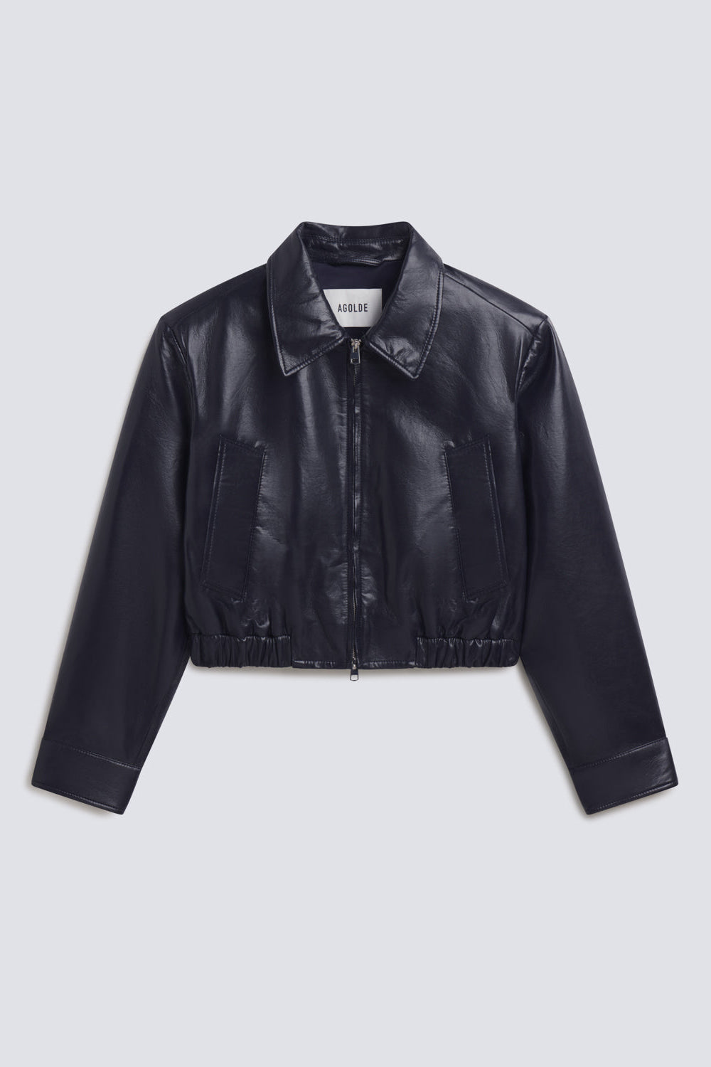 Nahla Cropped Jacket in Navy - flat