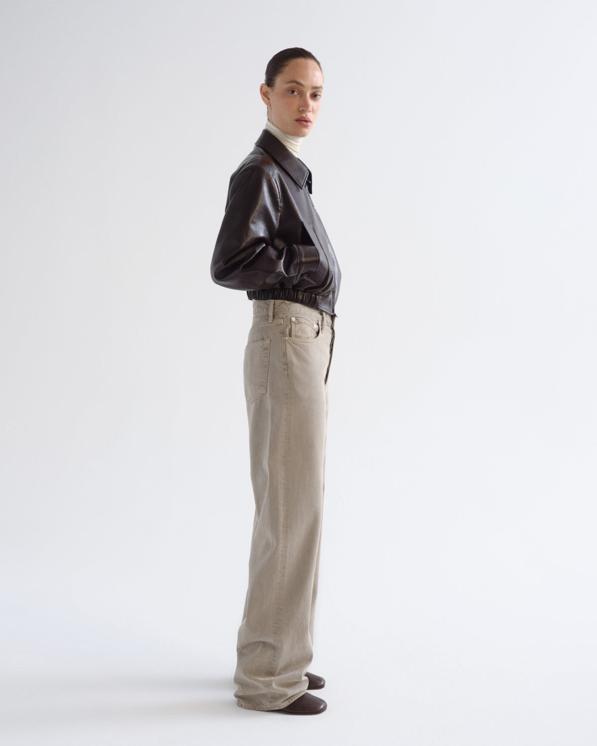 Nahla Cropped Jacket - Madera