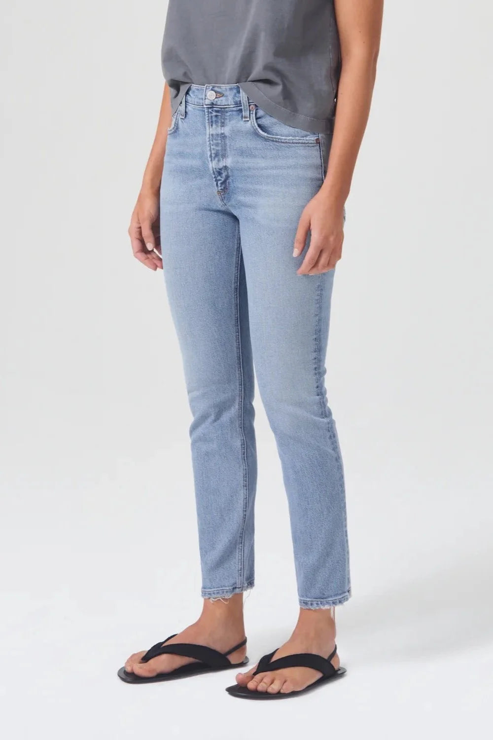 Willow Mid Rise Slim Crop - Torch