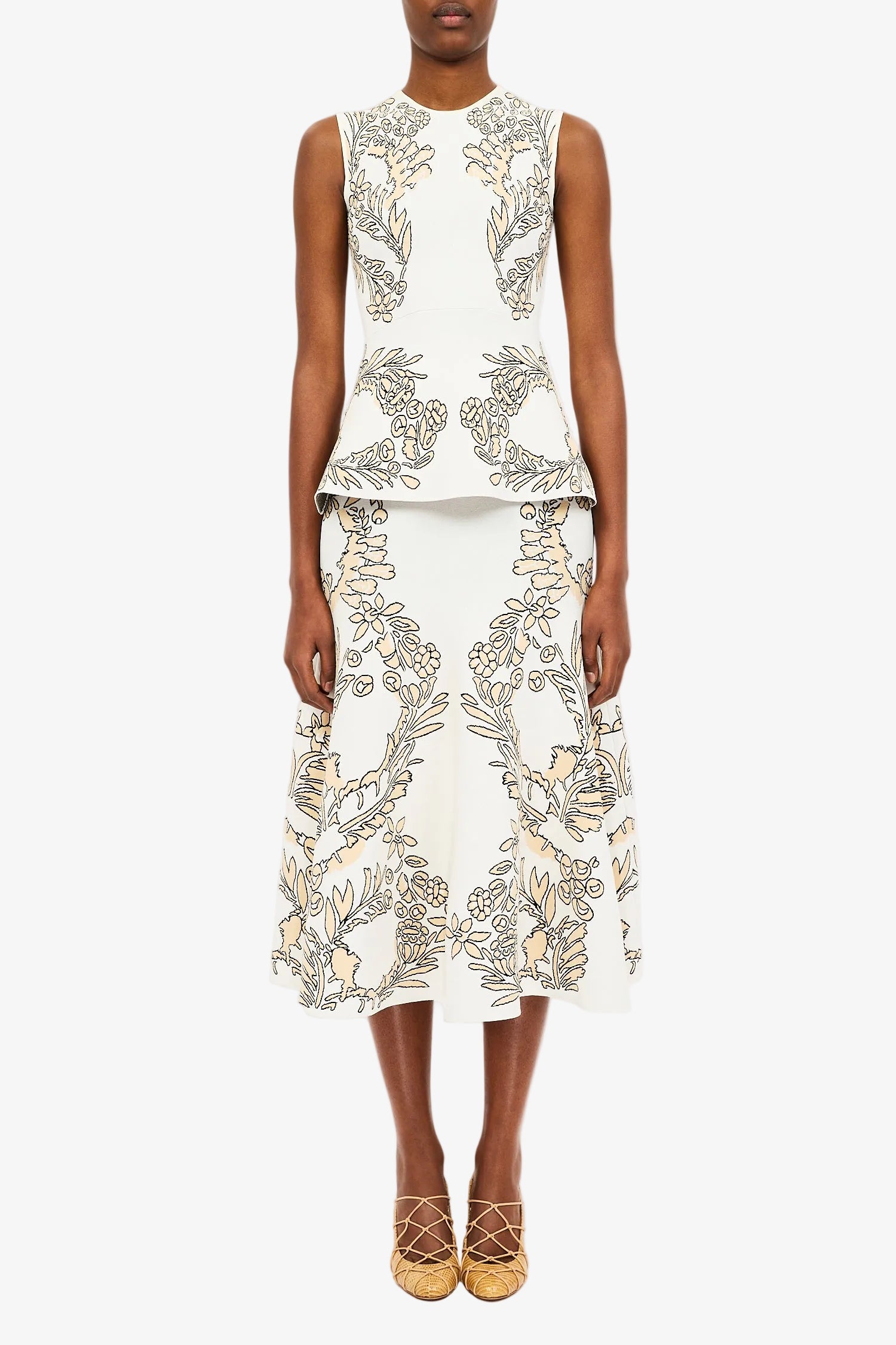 Athena Jacquard Skirt - Chamomile
