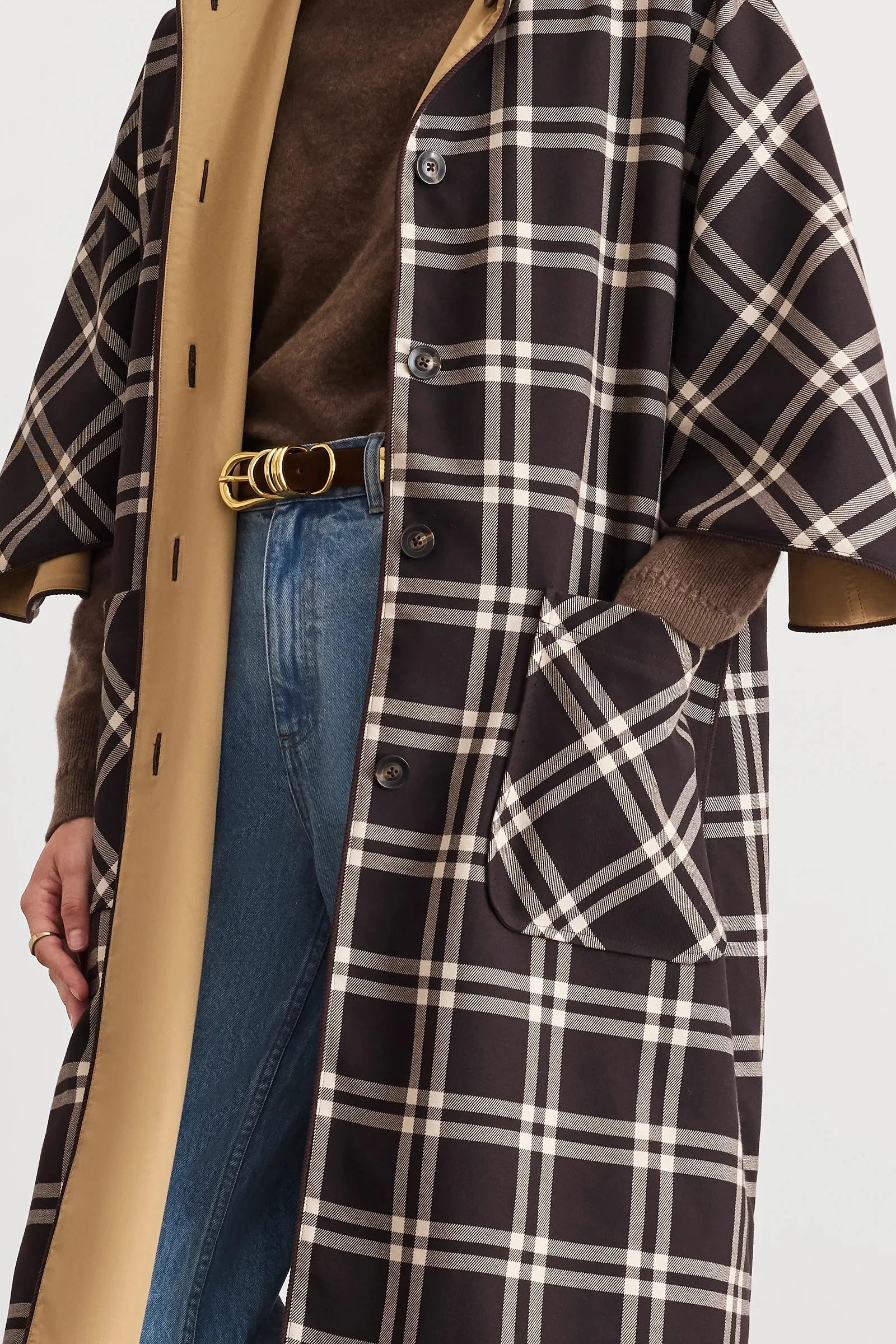Carlisle Reversible Coat - Dark Fig
