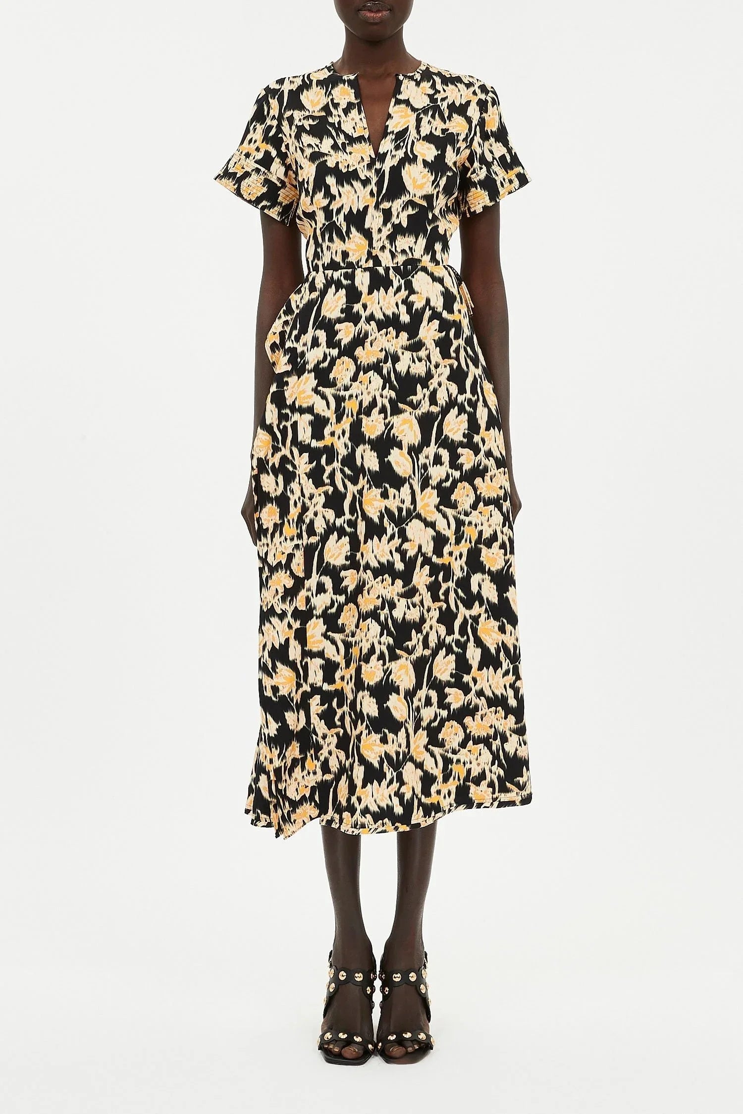 Nadya Short Sleeve Midi Dress - Tourmaline