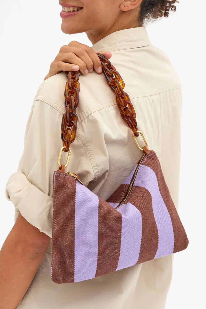 Flat Clutch W/ Tabs - Jacaranda/Hazelnut