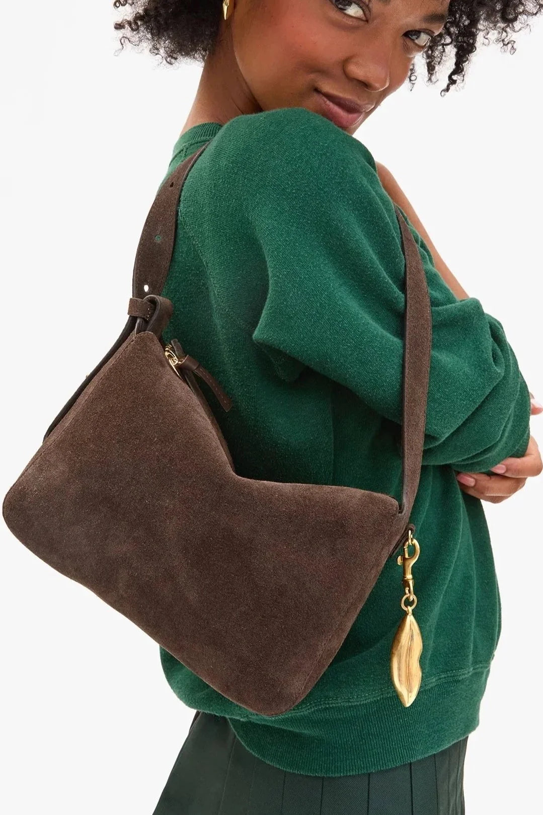 Fleurine Bag - Chocolate Suede