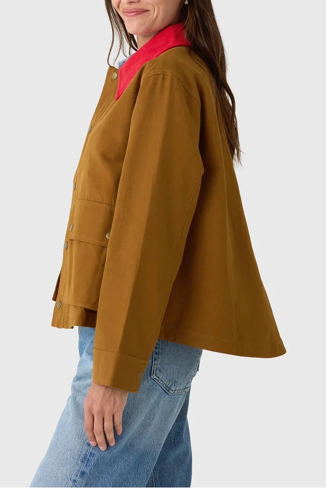 The Swingy Jacket - Rust/Bright Red