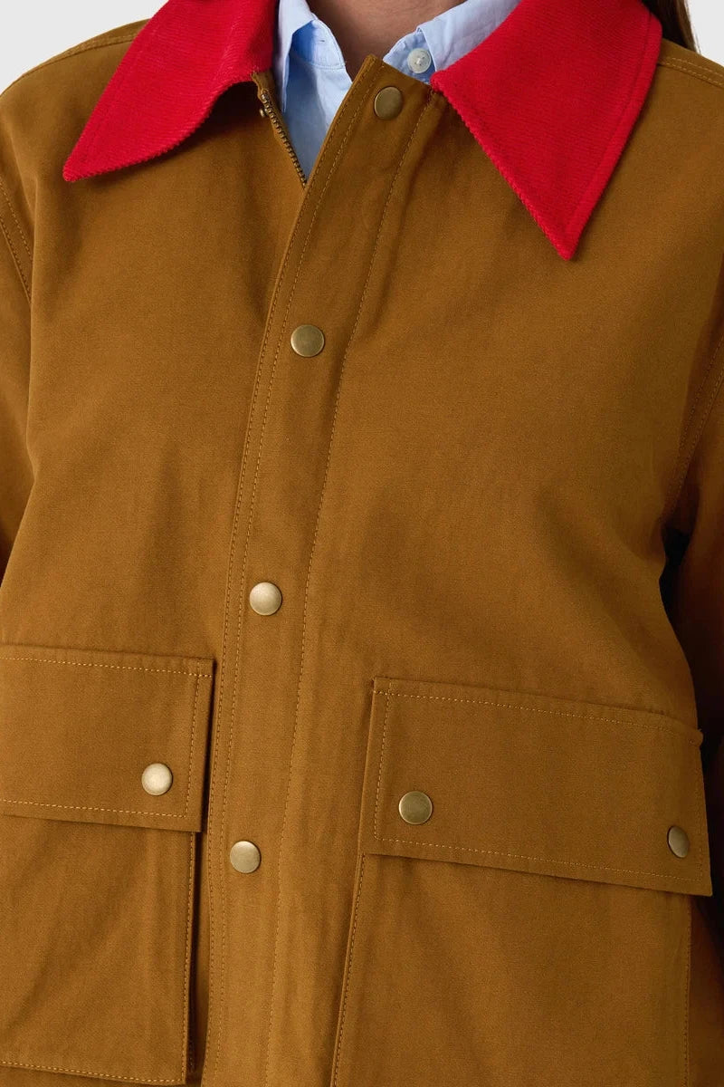 The Swingy Jacket - Rust/Bright Red