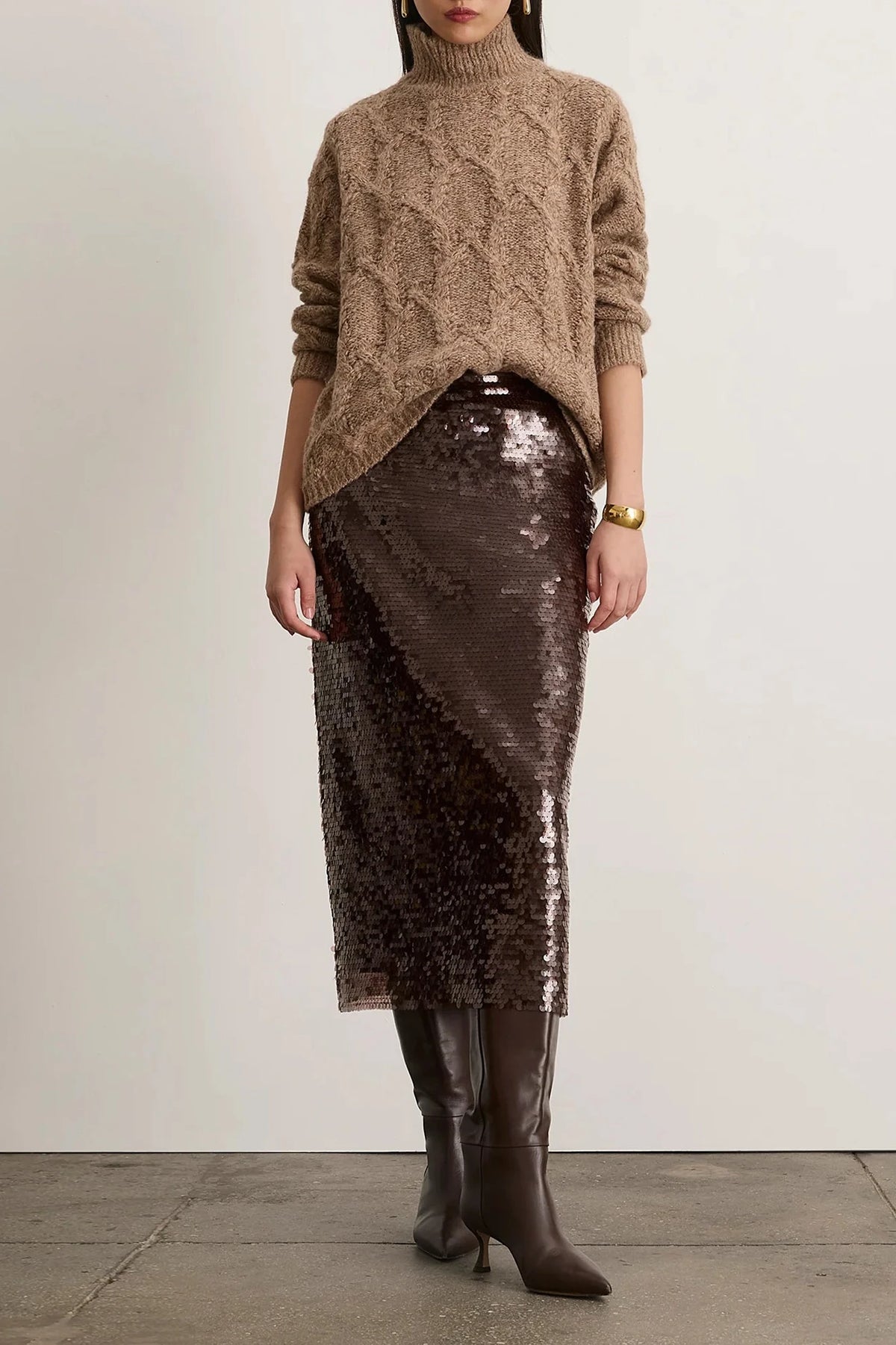 Kiah Skirt - Dark Fig