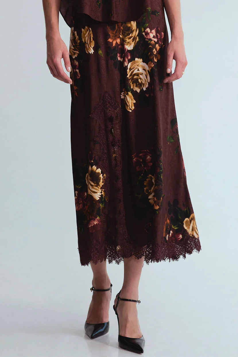 Lou Skirt - Ariana Flora Merlot