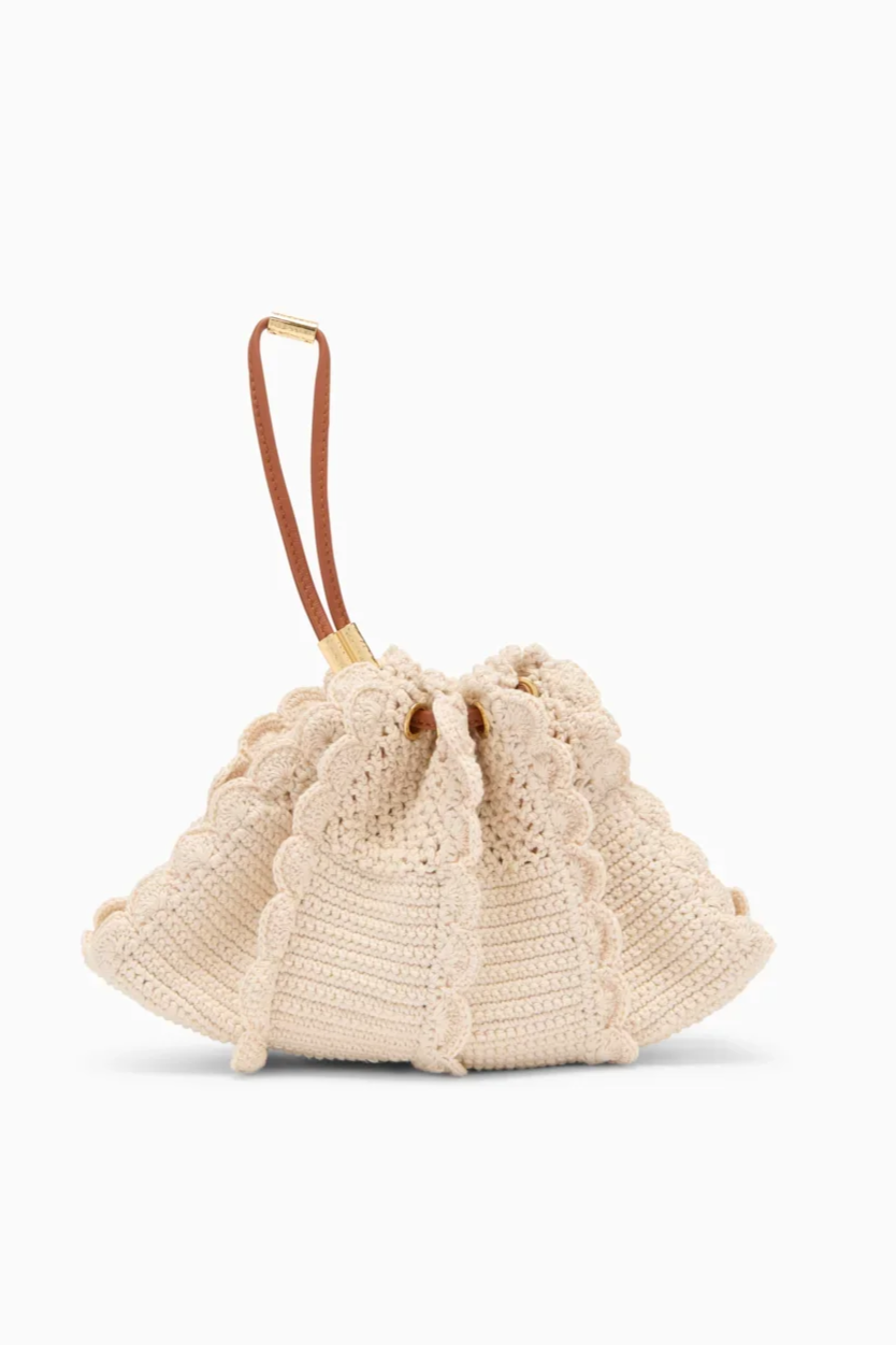 Adria Small Crochet Crossbody - Cowrie