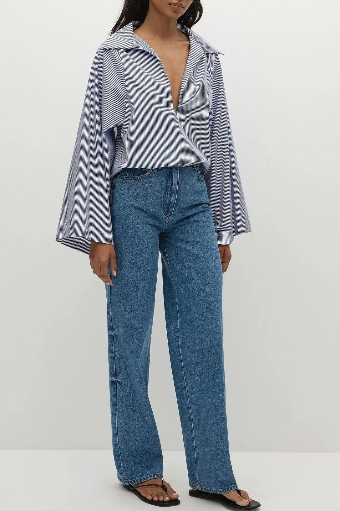 Gaia Top - Helle Stripe Vintage Navy