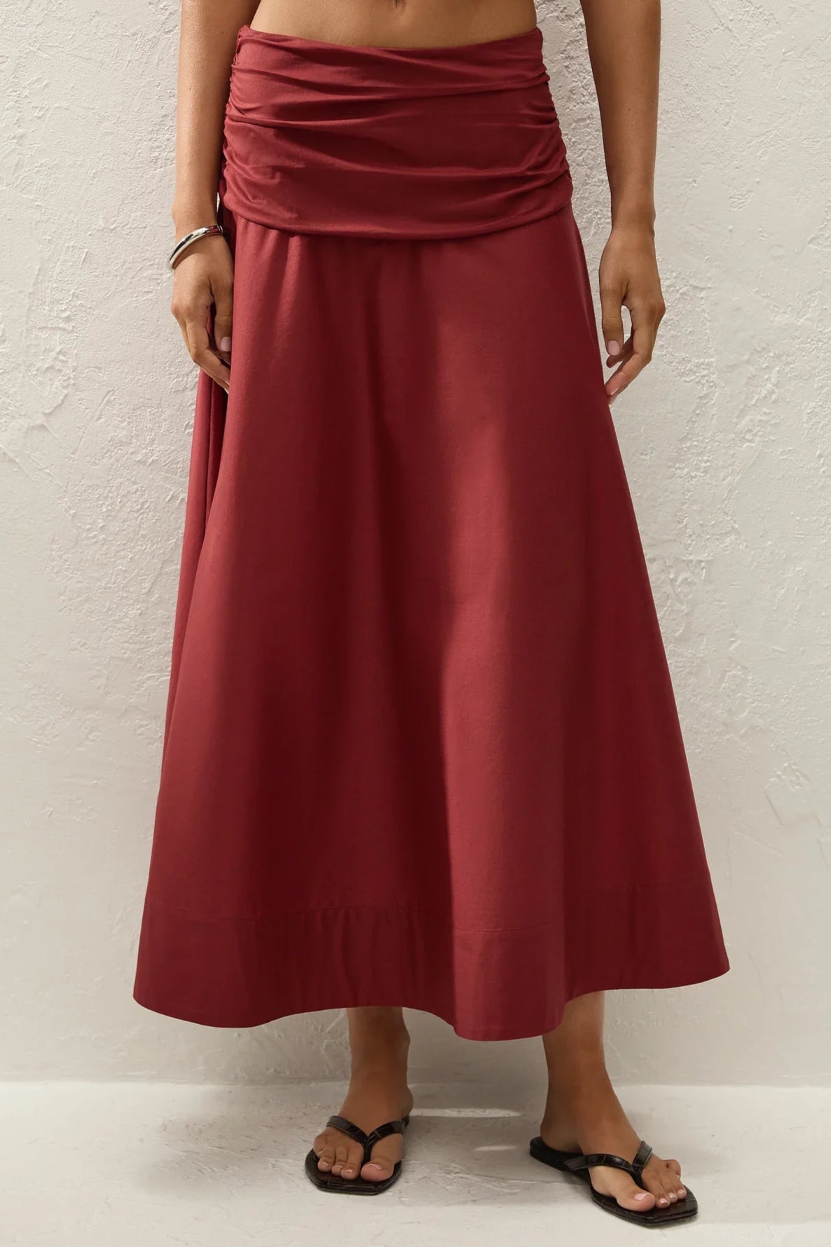 Simone Skirt - Porto Red