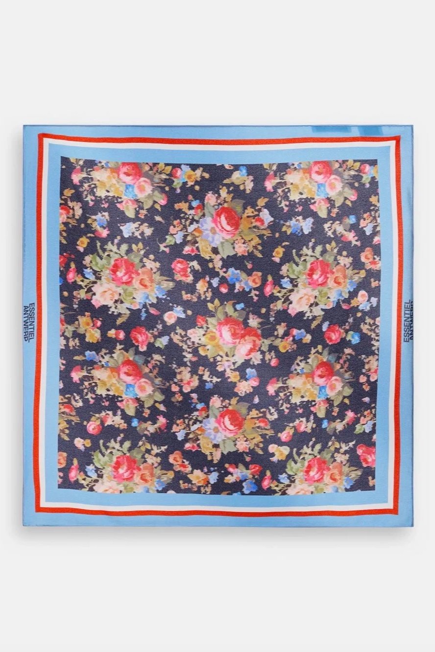 Jungle Square Printed Scarf - Dark Night