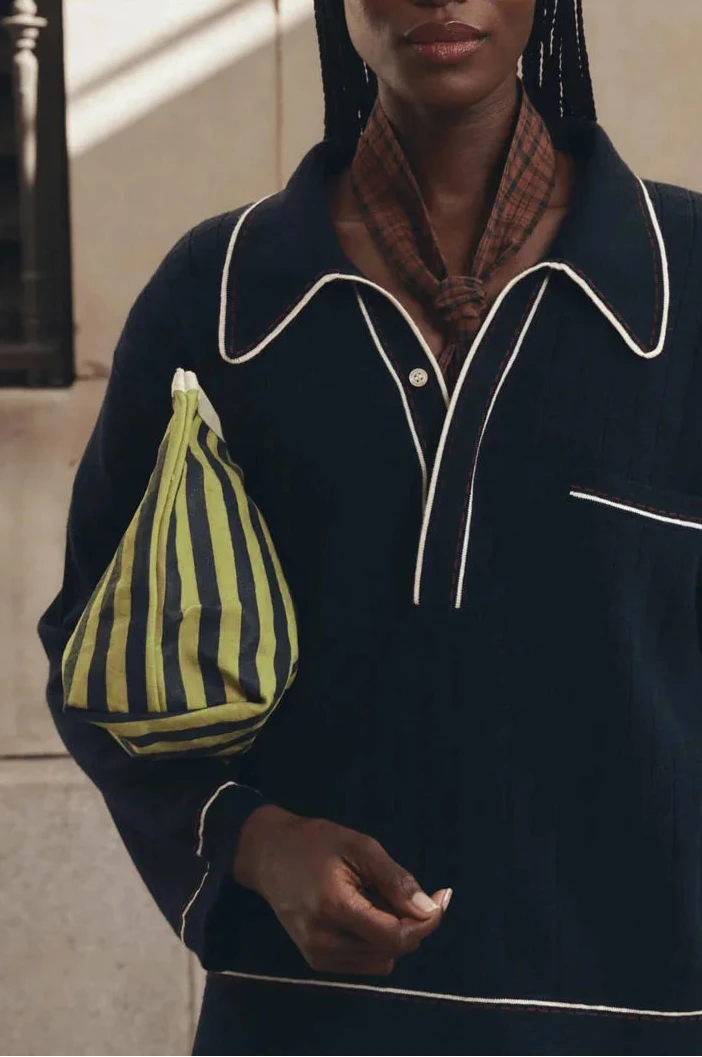 The Stripe Pouch - Citron Mini Prep Stripe