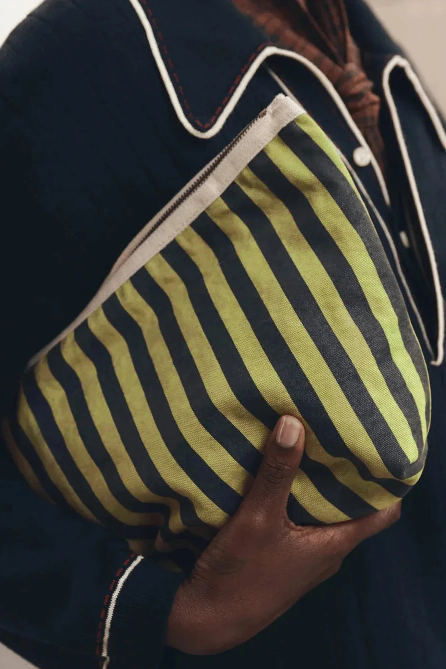 The Stripe Pouch - Citron Mini Prep Stripe