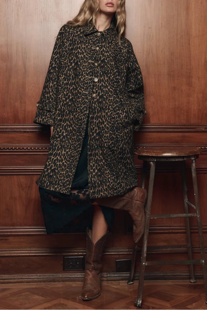 The Trench Coat - Dark Leopard