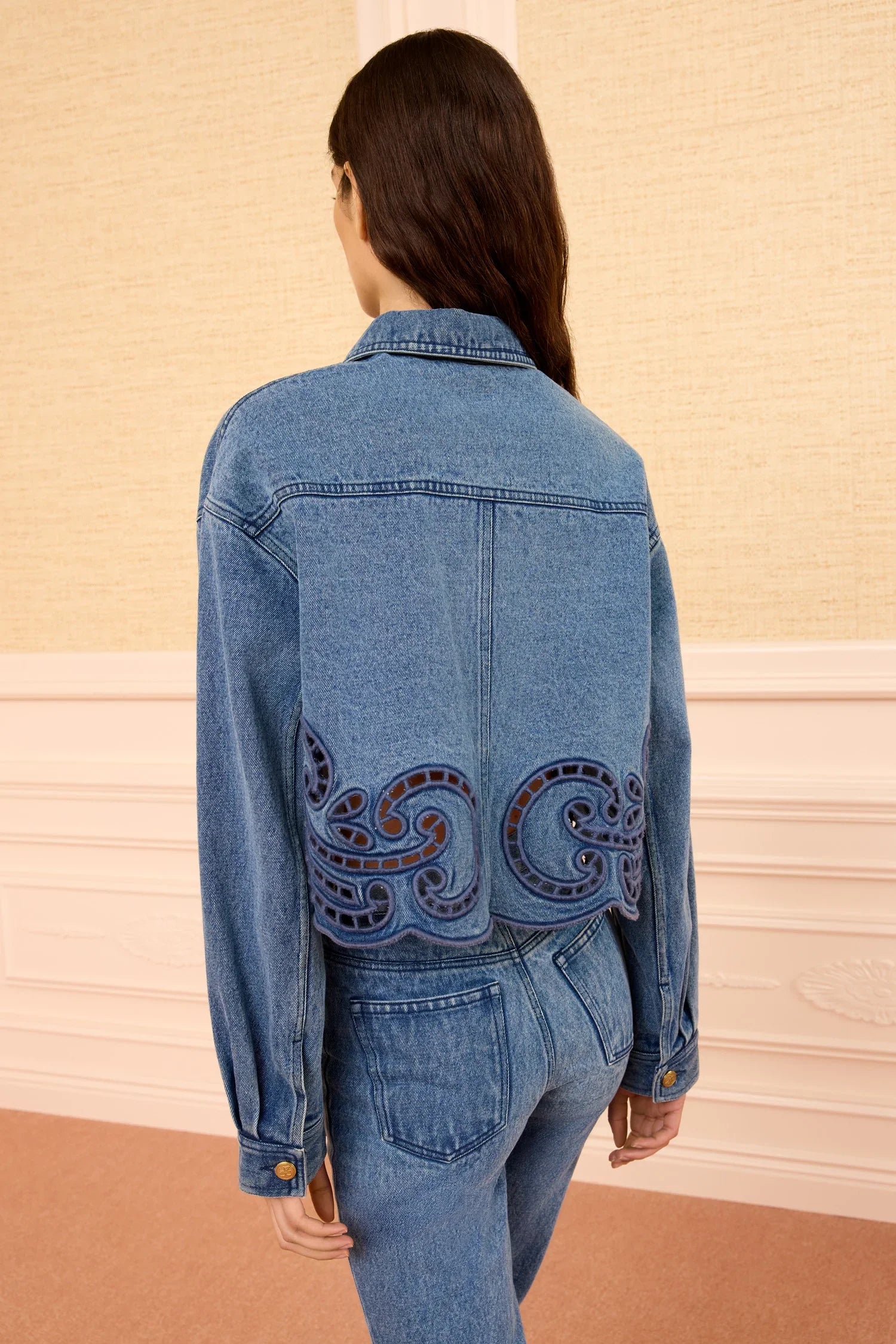 The Bobbi Jacket With Eyelet - River