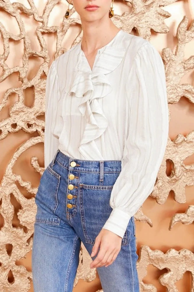 Adelaide Blouse - Chalk