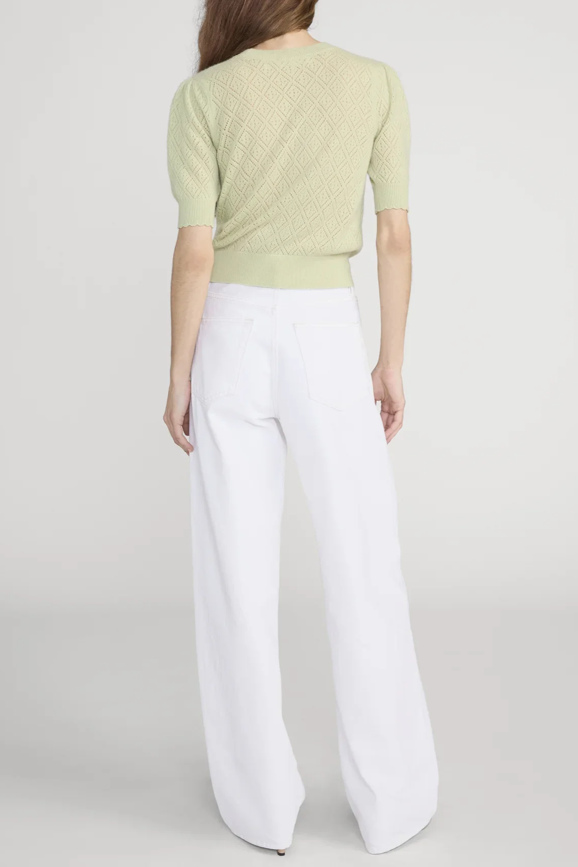 The Delicate Cashmere S/S Sweater - Soft Lime
