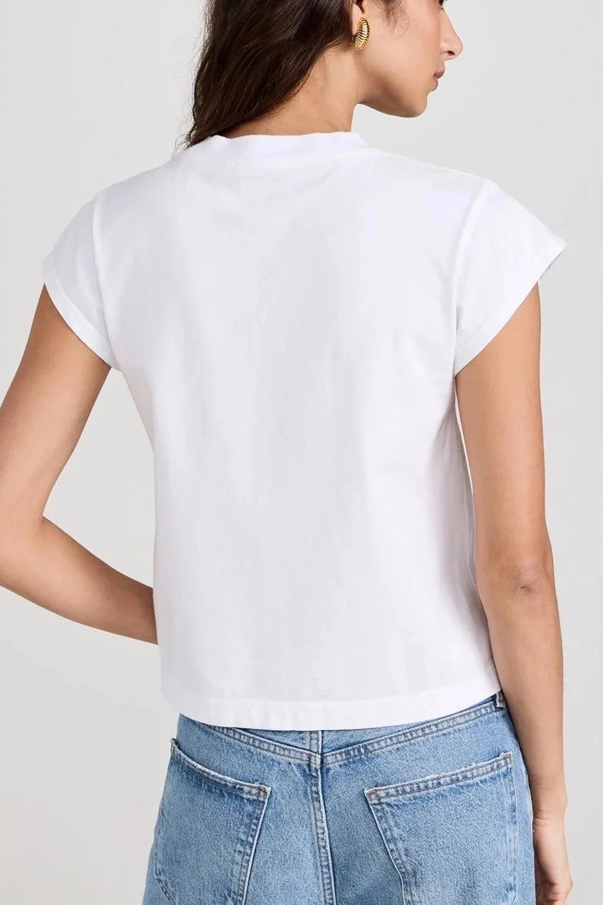 Bryce Cap Sleeve Tee - White