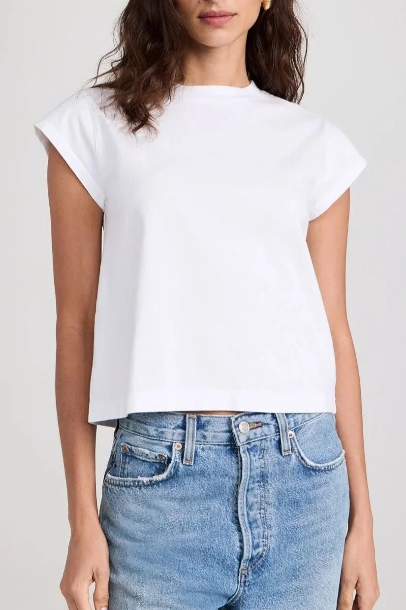 Bryce Cap Sleeve Tee - White