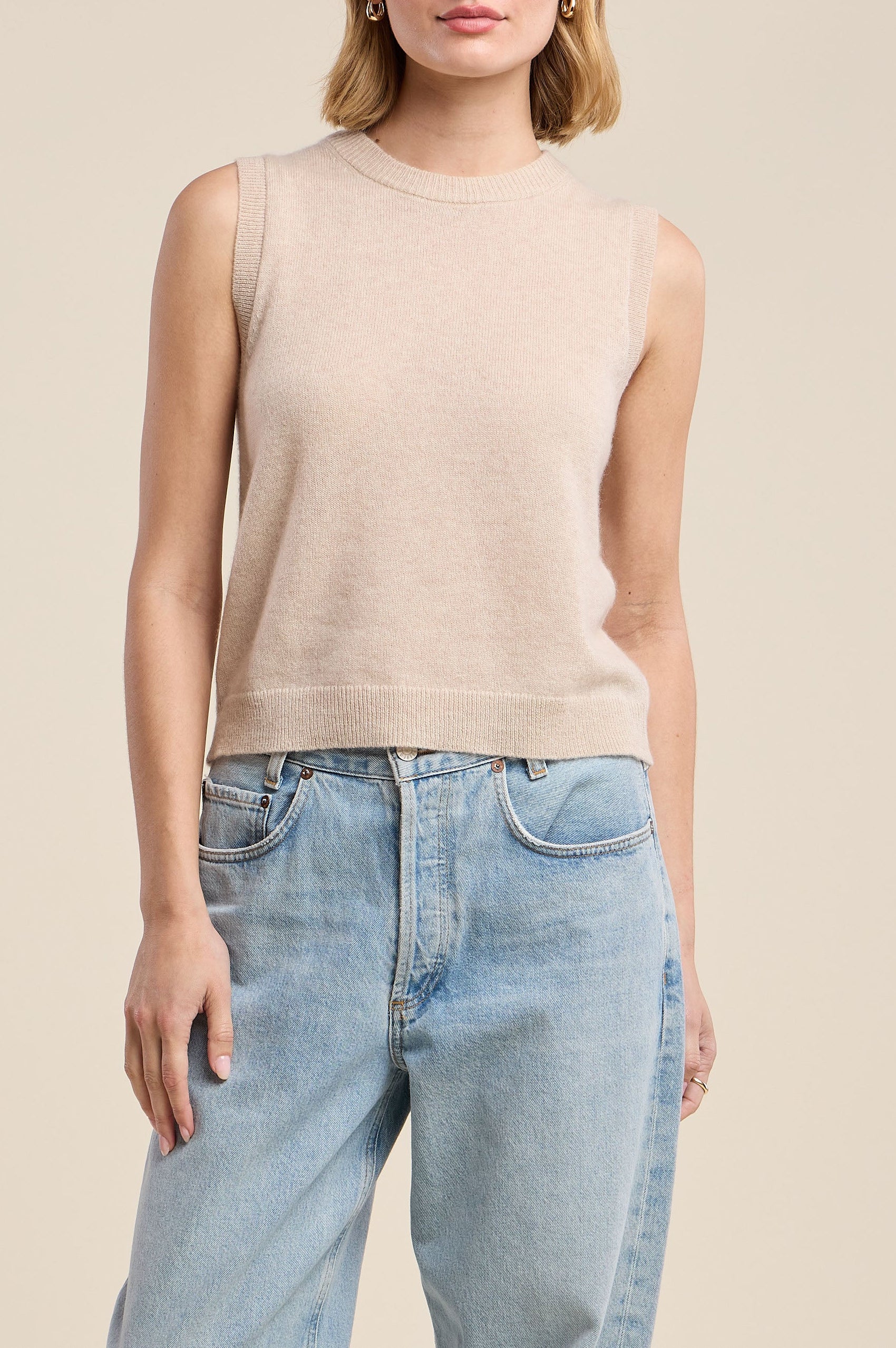Ivana Sweater Vest - Oat