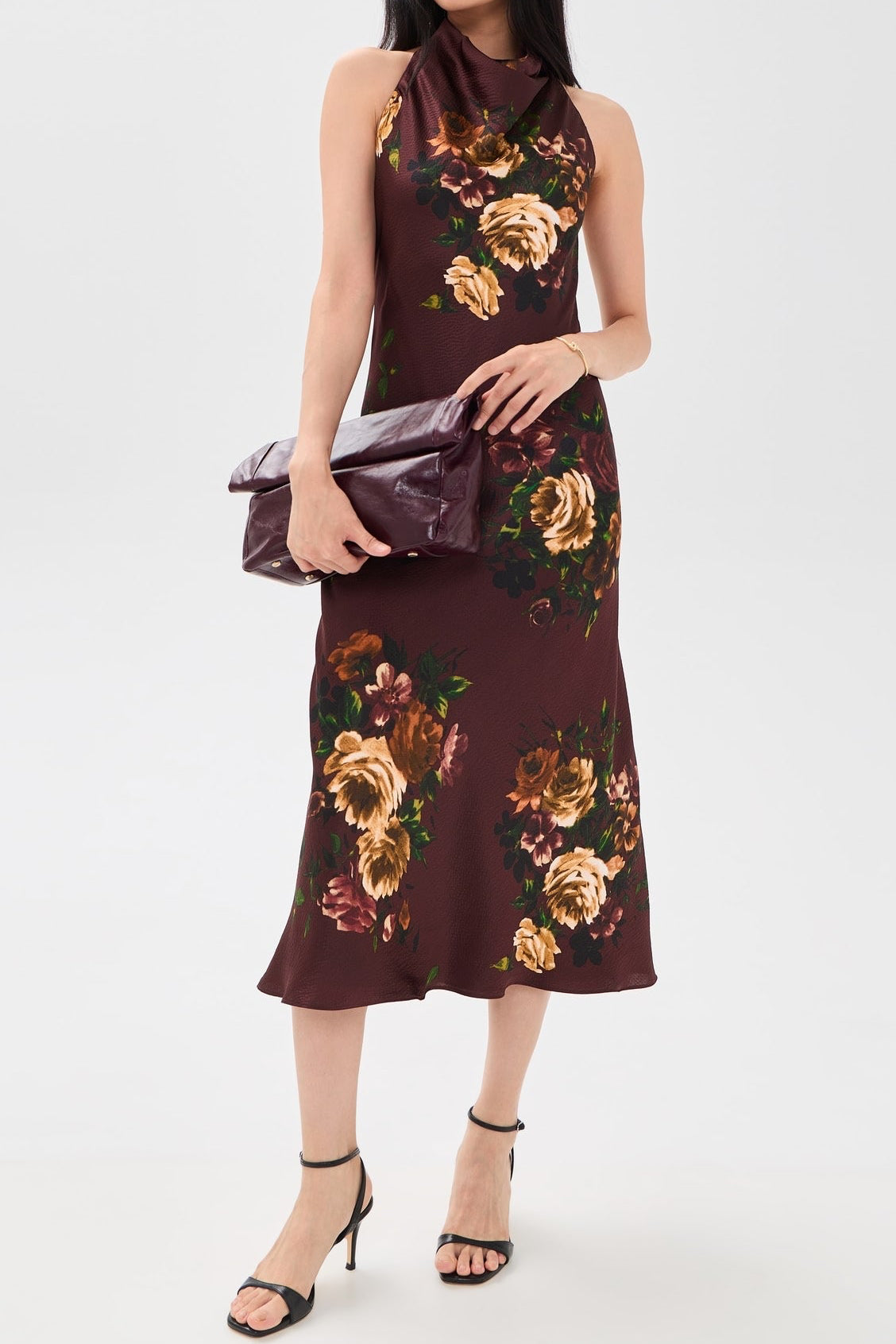 Fara Dress - Ariana Flora Merlot