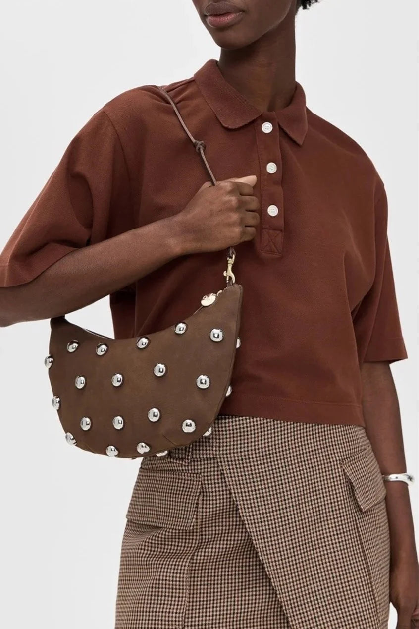 Lune Smooth Nubuck w/ Studs - Choco Bar