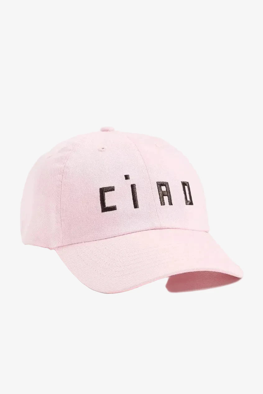 Baseball Hat - Embroidered Ciao Light Pink