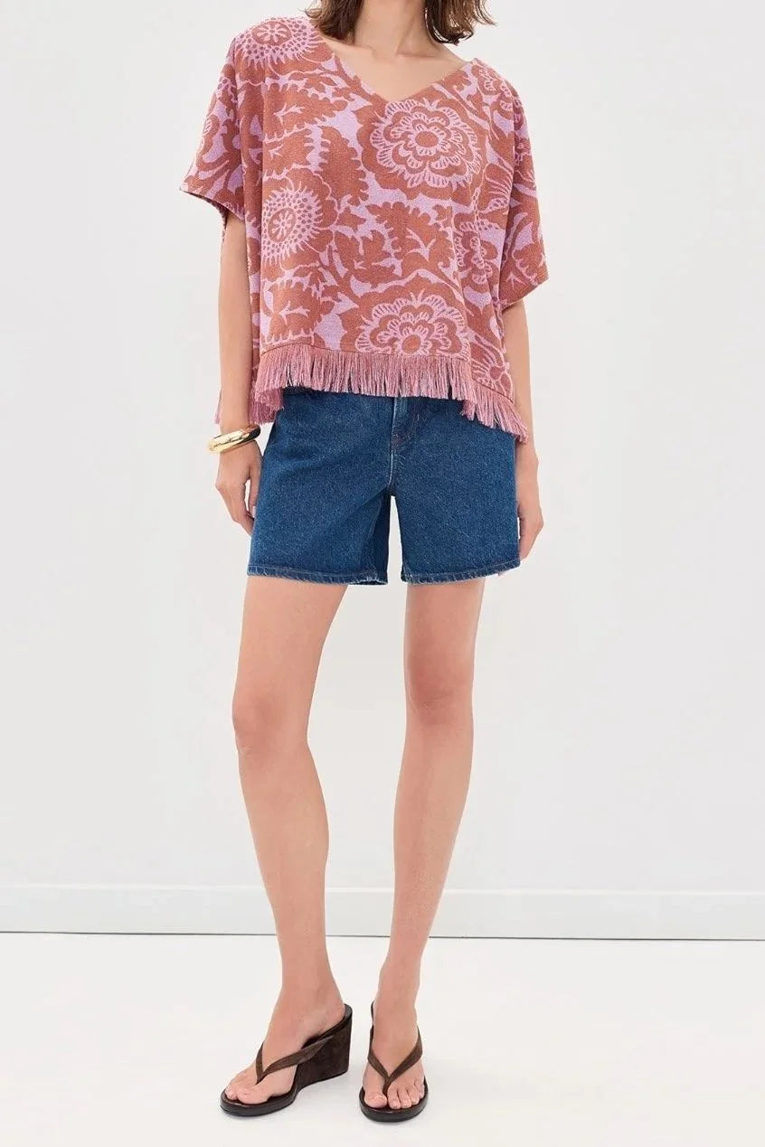 Jorlando Towel Jersey V-Top - Violette