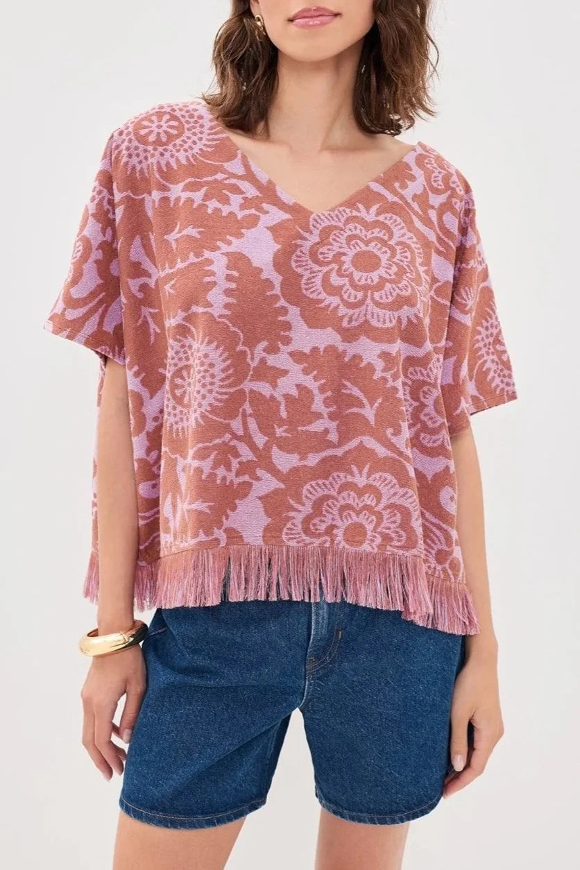 Jorlando Towel Jersey V-Top - Violette
