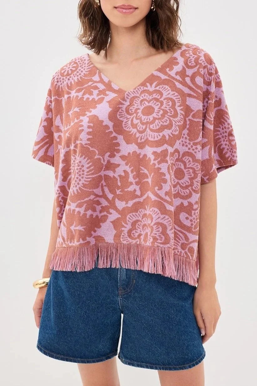 Jorlando Towel Jersey V-Top - Violette