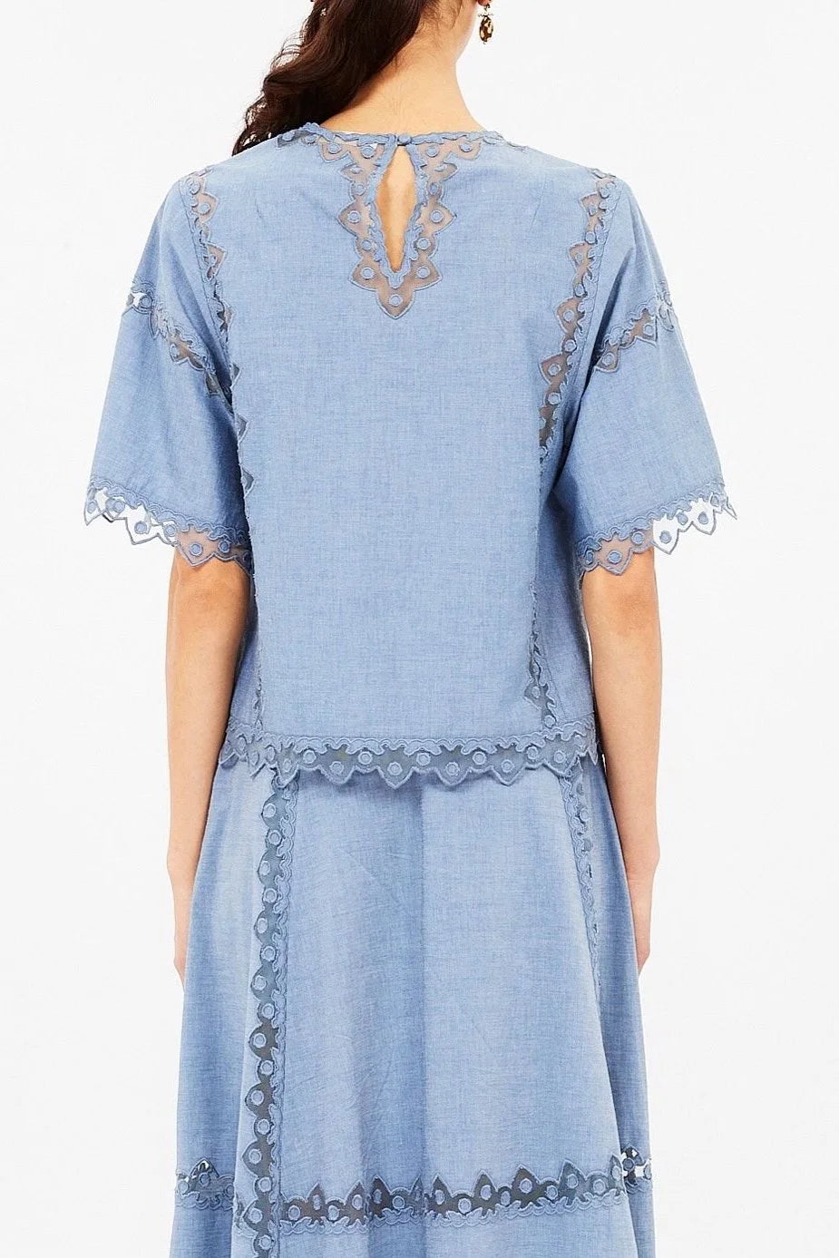 Kai Short Sleeve Top - Chambray