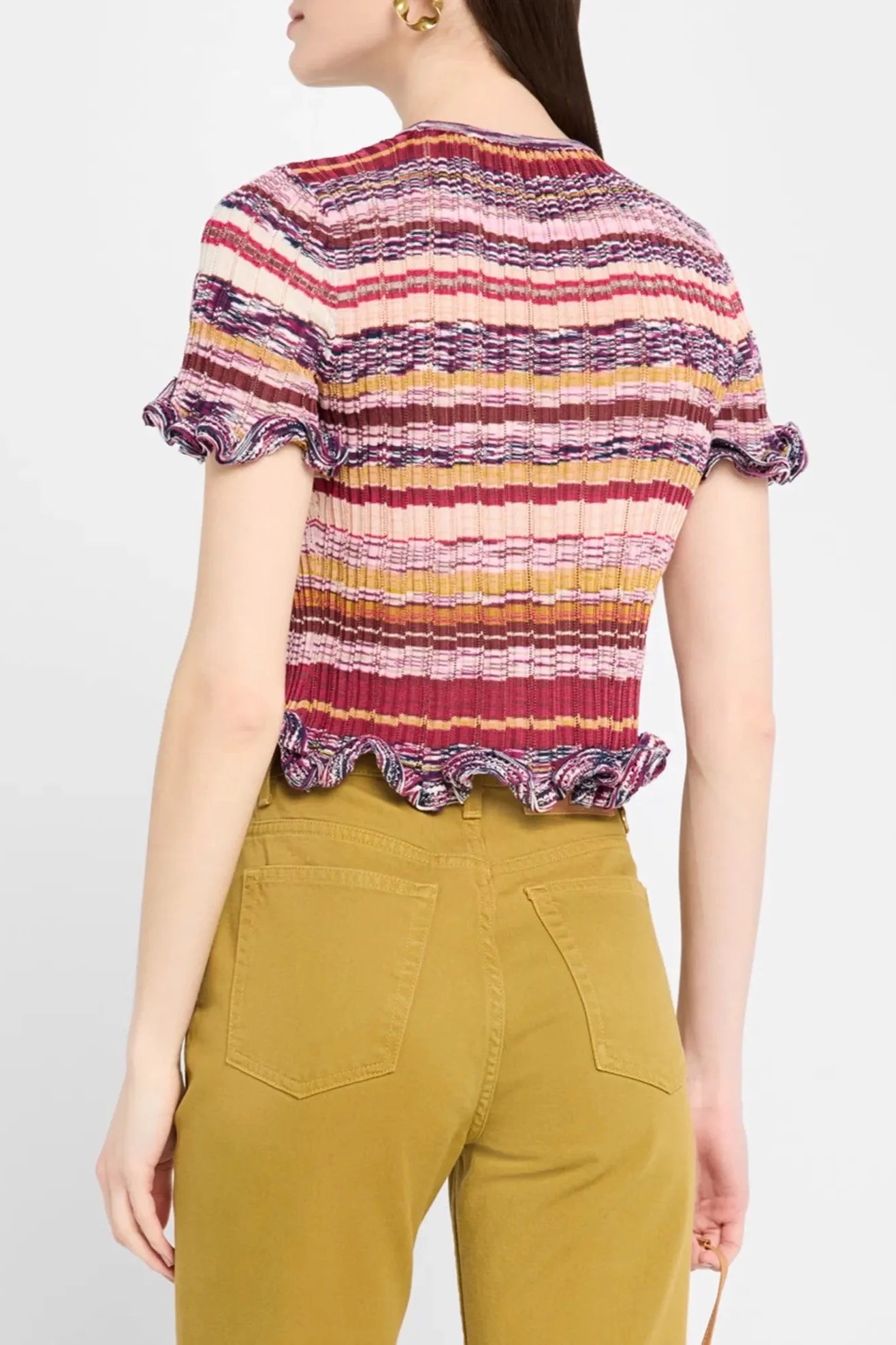 Miya Short Sleeve Knit Top - Prism