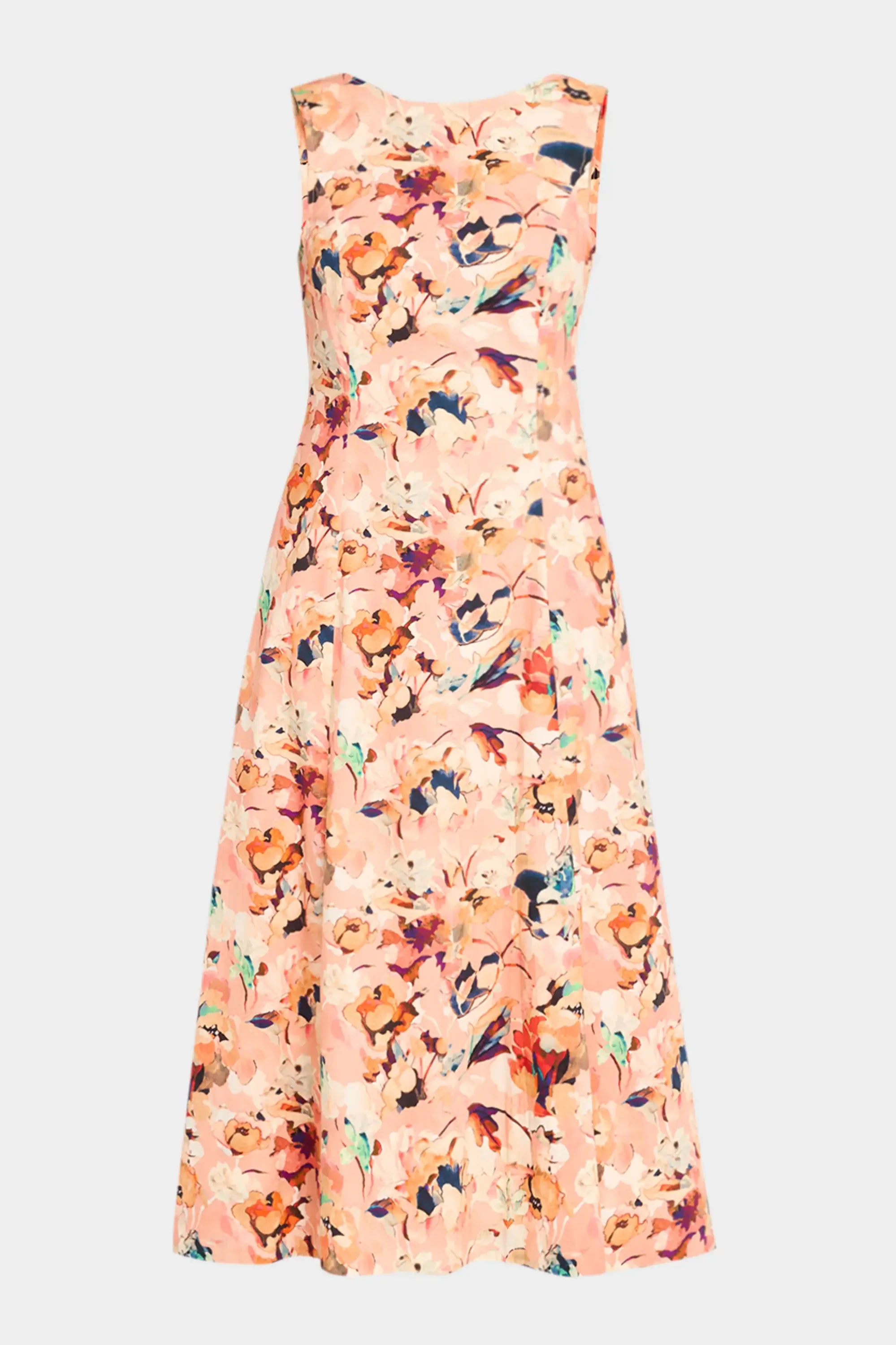 Georgia Cotton Midi Dress - Camellia
