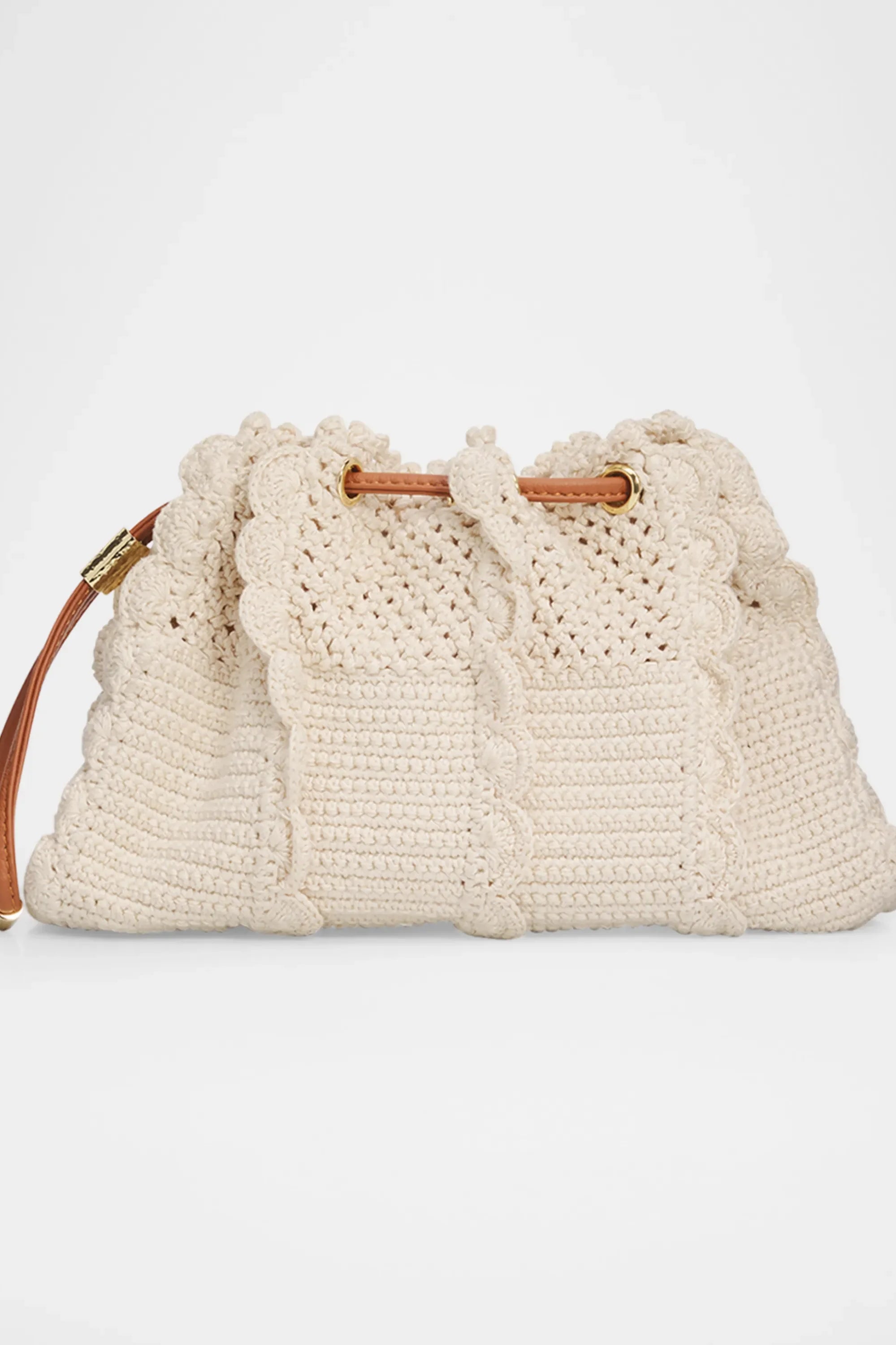 Adria Small Crochet Crossbody - Cowrie