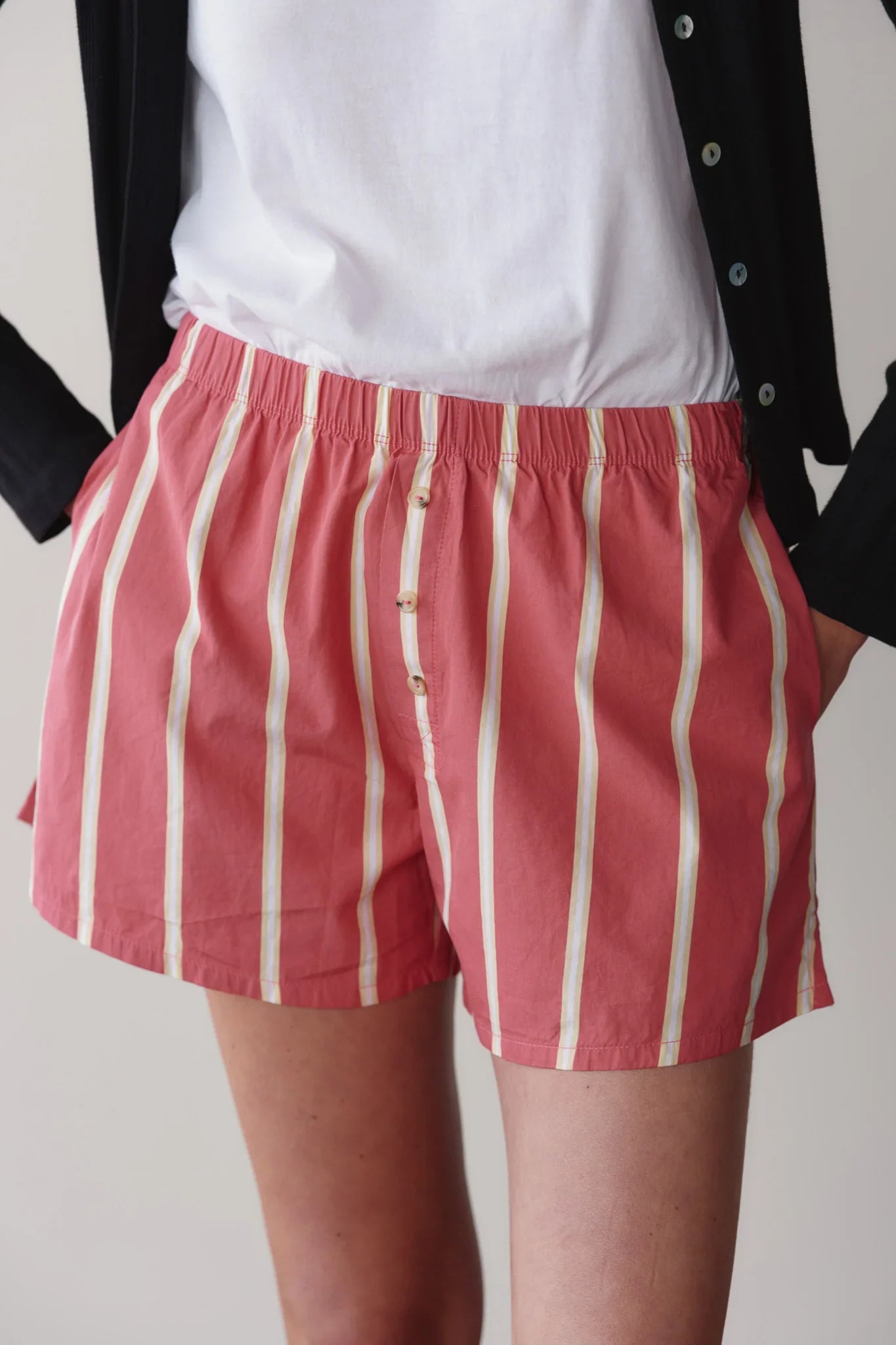 The Pop Stripe Boxer - Raspberry
